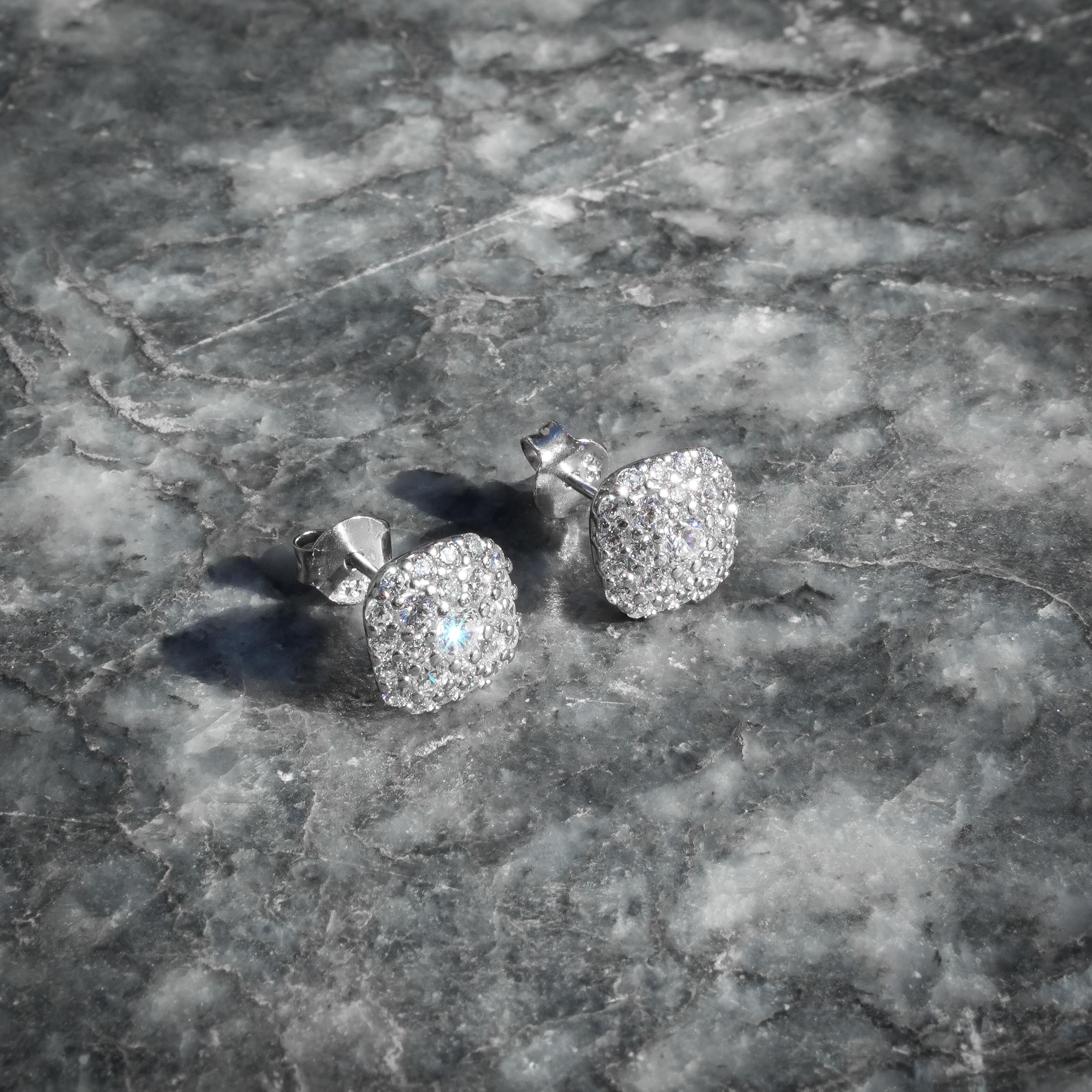 PAVE SET EARRINGS 925