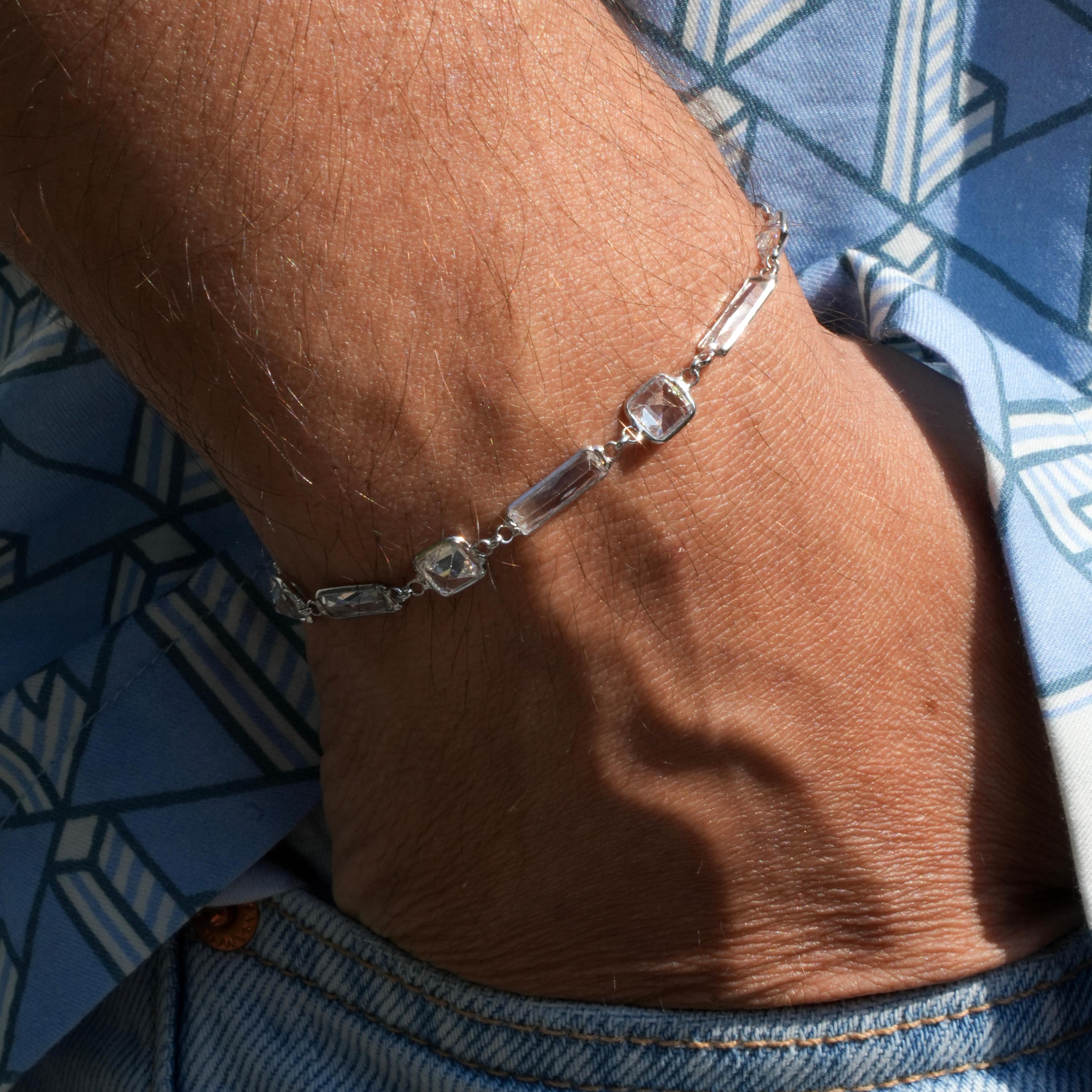 FLAT STONE BRACELET 925