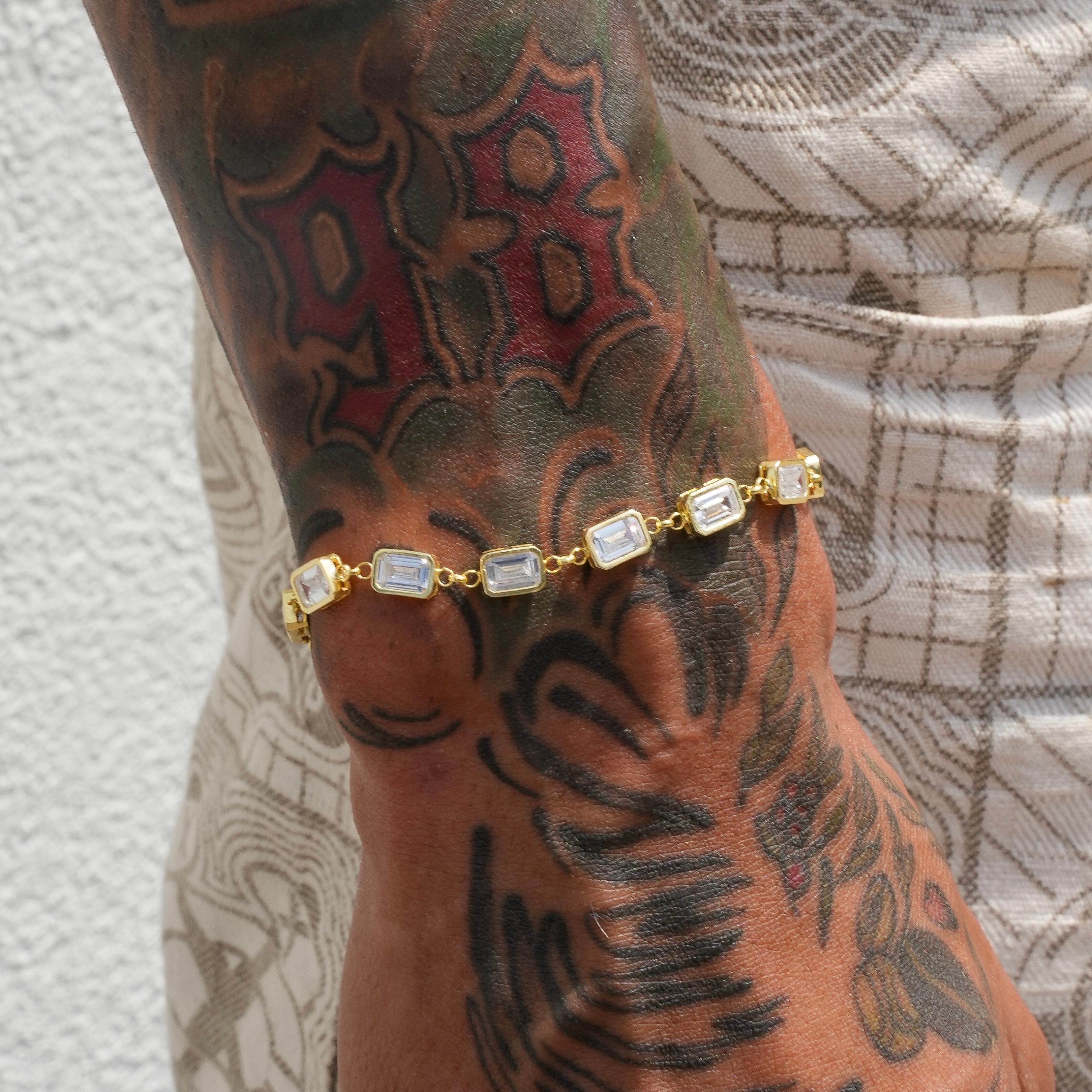 WHITE BAUGETTE BRACELET 925