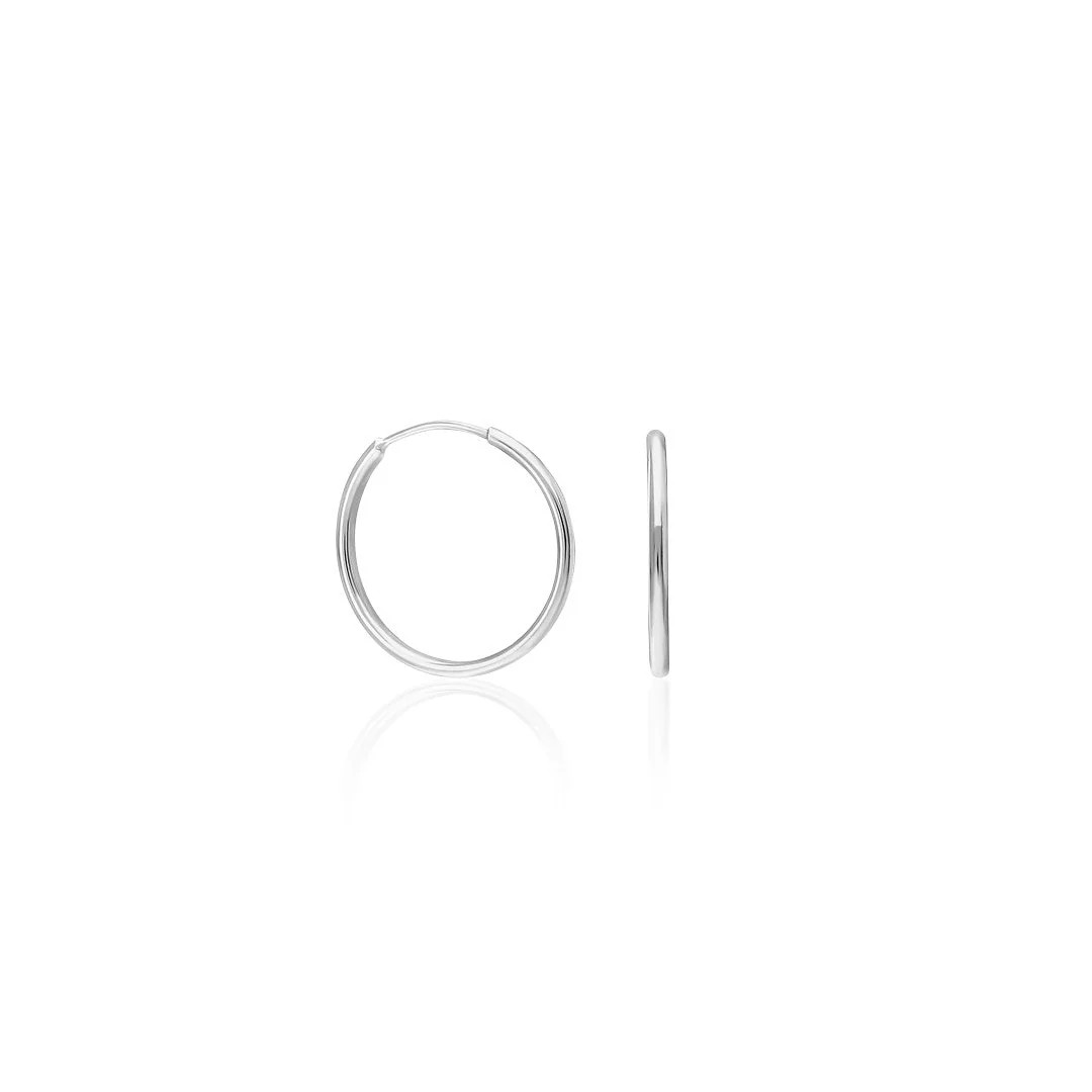 SLIM CIRCLE EARRINGS 925