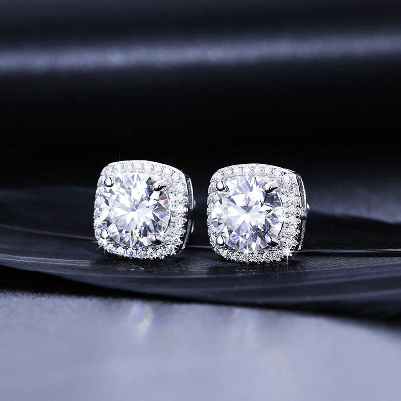 CUSHION CUT EARRINGS 925