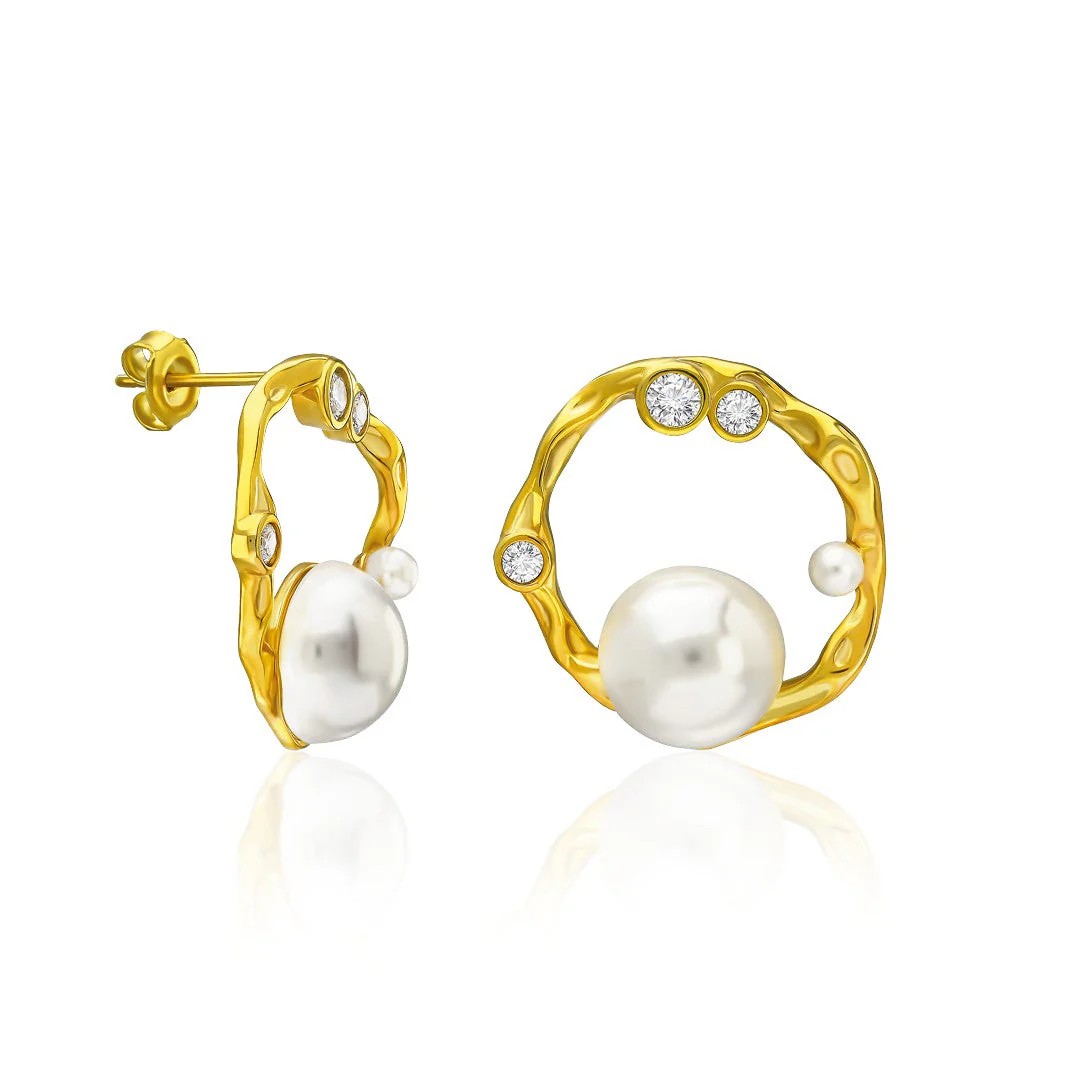 MASHED PEARL EARRINGS 925