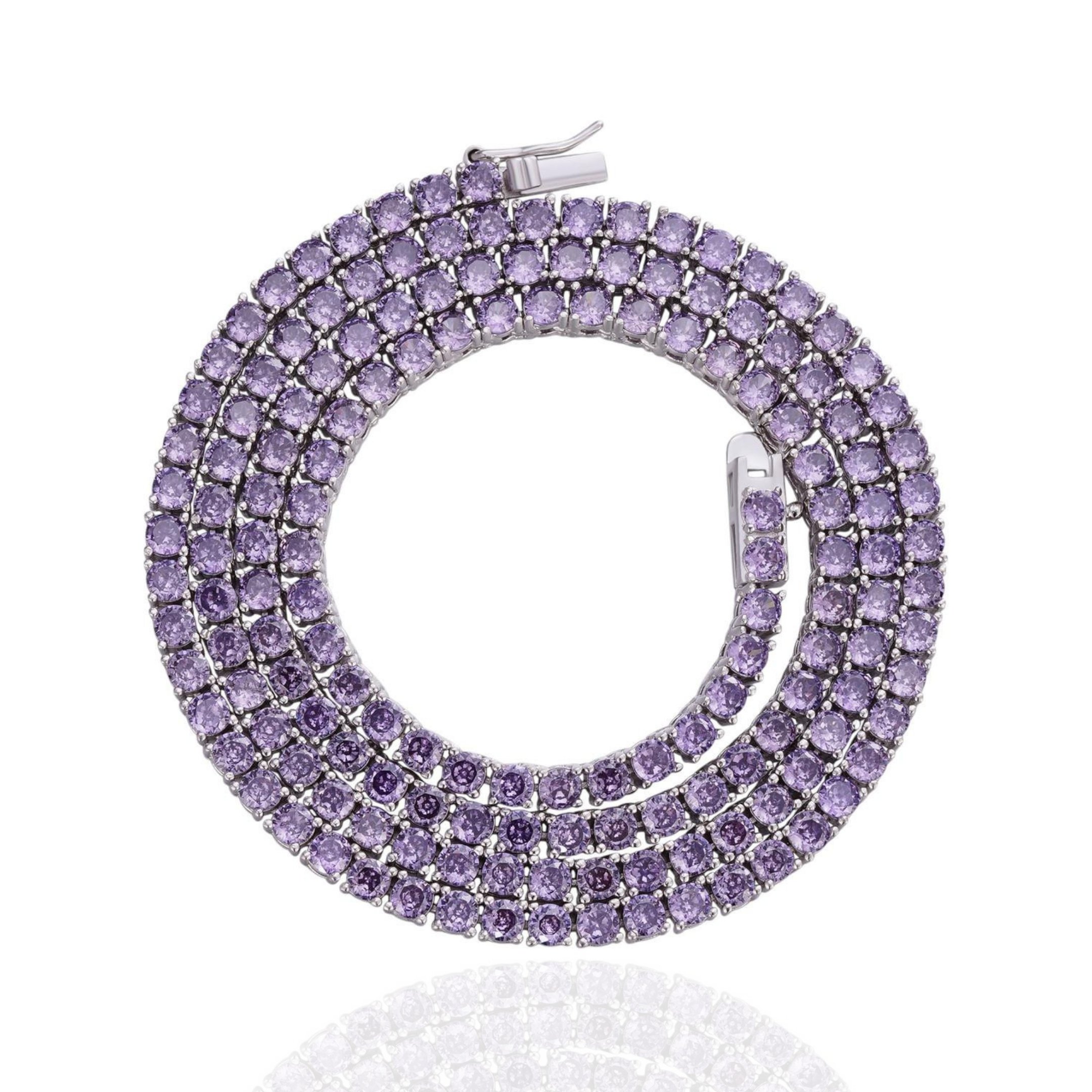 PURPLE TENNIS CHAIN 925