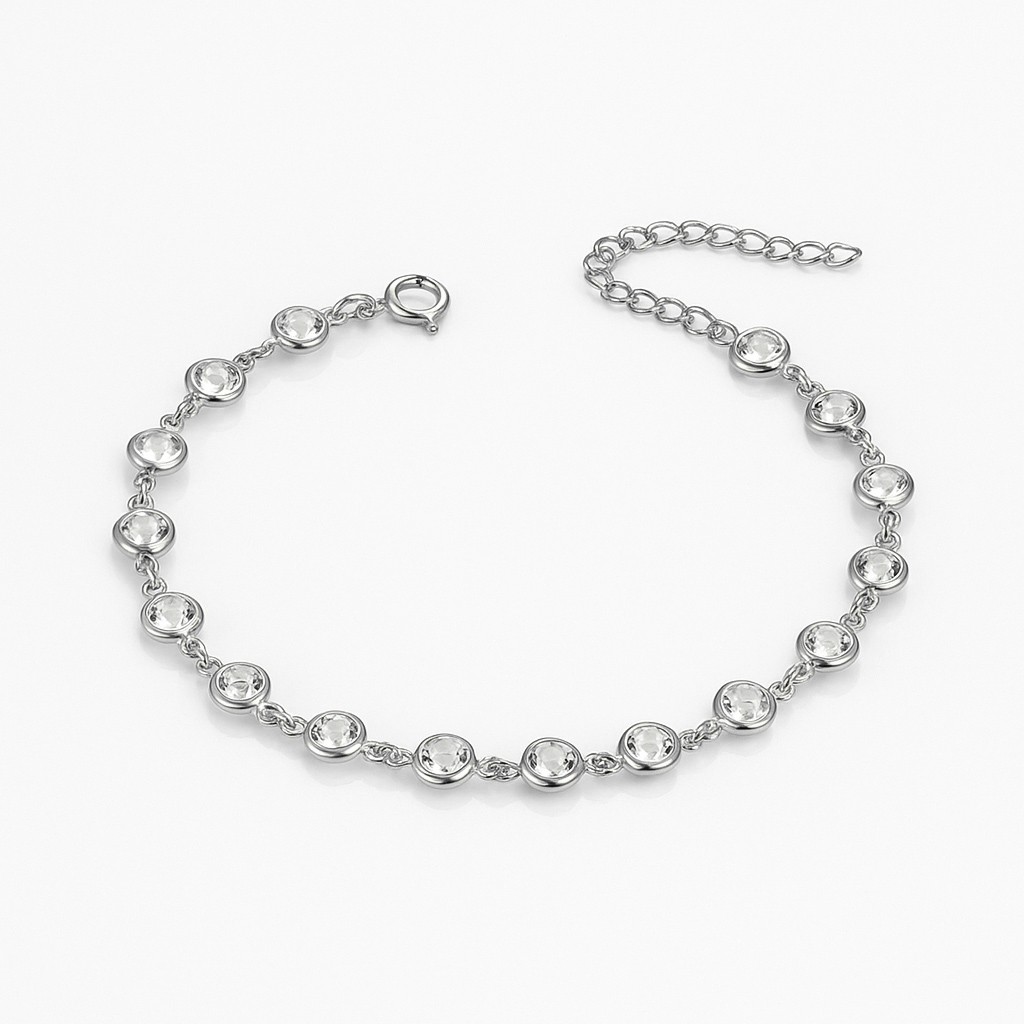 ROUND STONE BRACELET 925