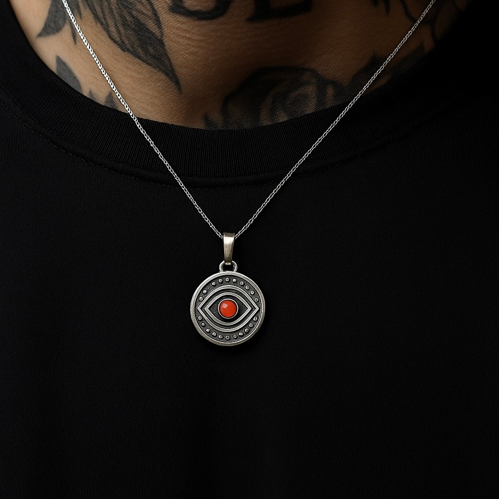 RED EYE NECKLACE 925
