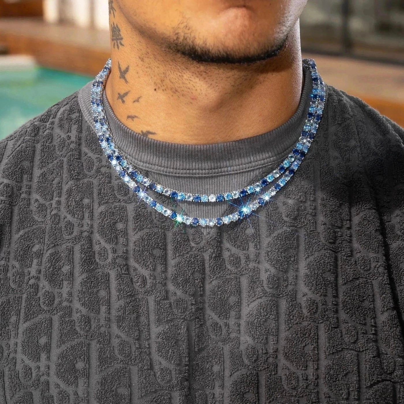 TRIBLUE TENNIS CHAIN 925