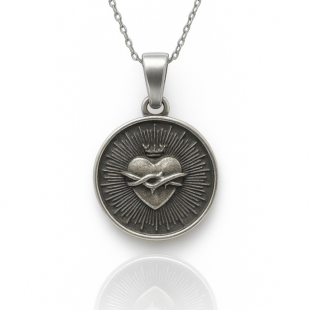 BARBED HEART NECKLACE 925