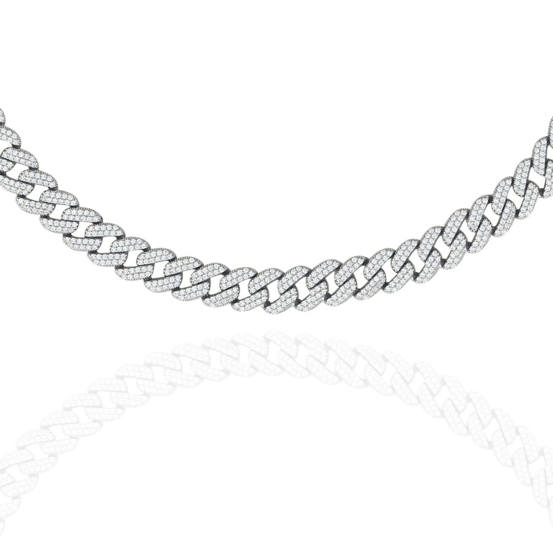 ICED OUT CUBAN NECKLACE 925