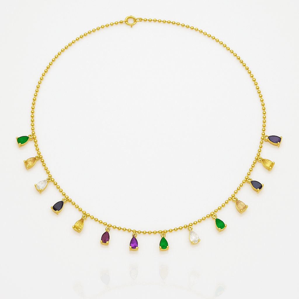 COLORFUL DROPS NECKLACE 925