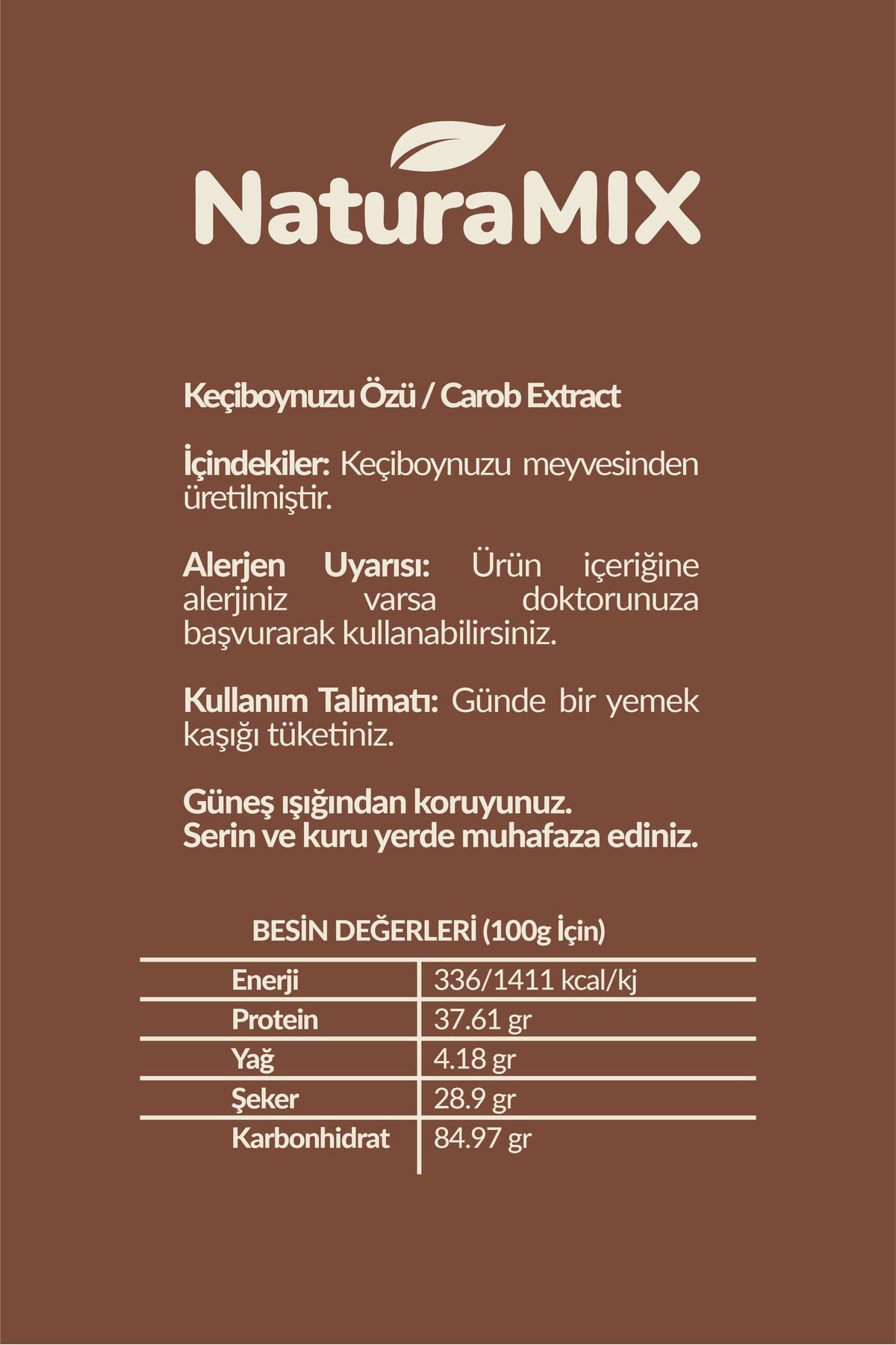 Keçiboynuzu Özü 315 gr
