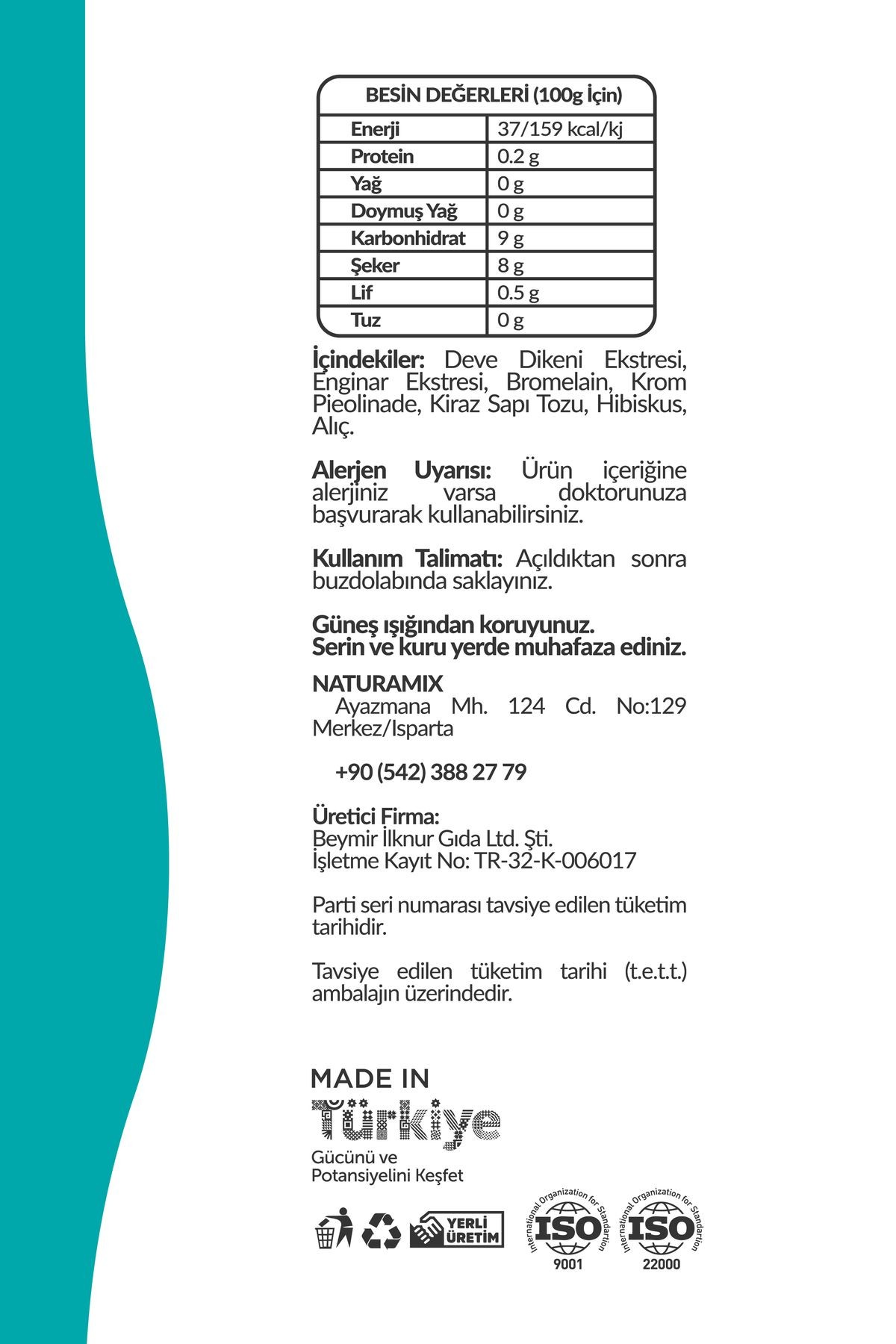 Pure Detox Mix Sindirim Sağlığı Destekleyici