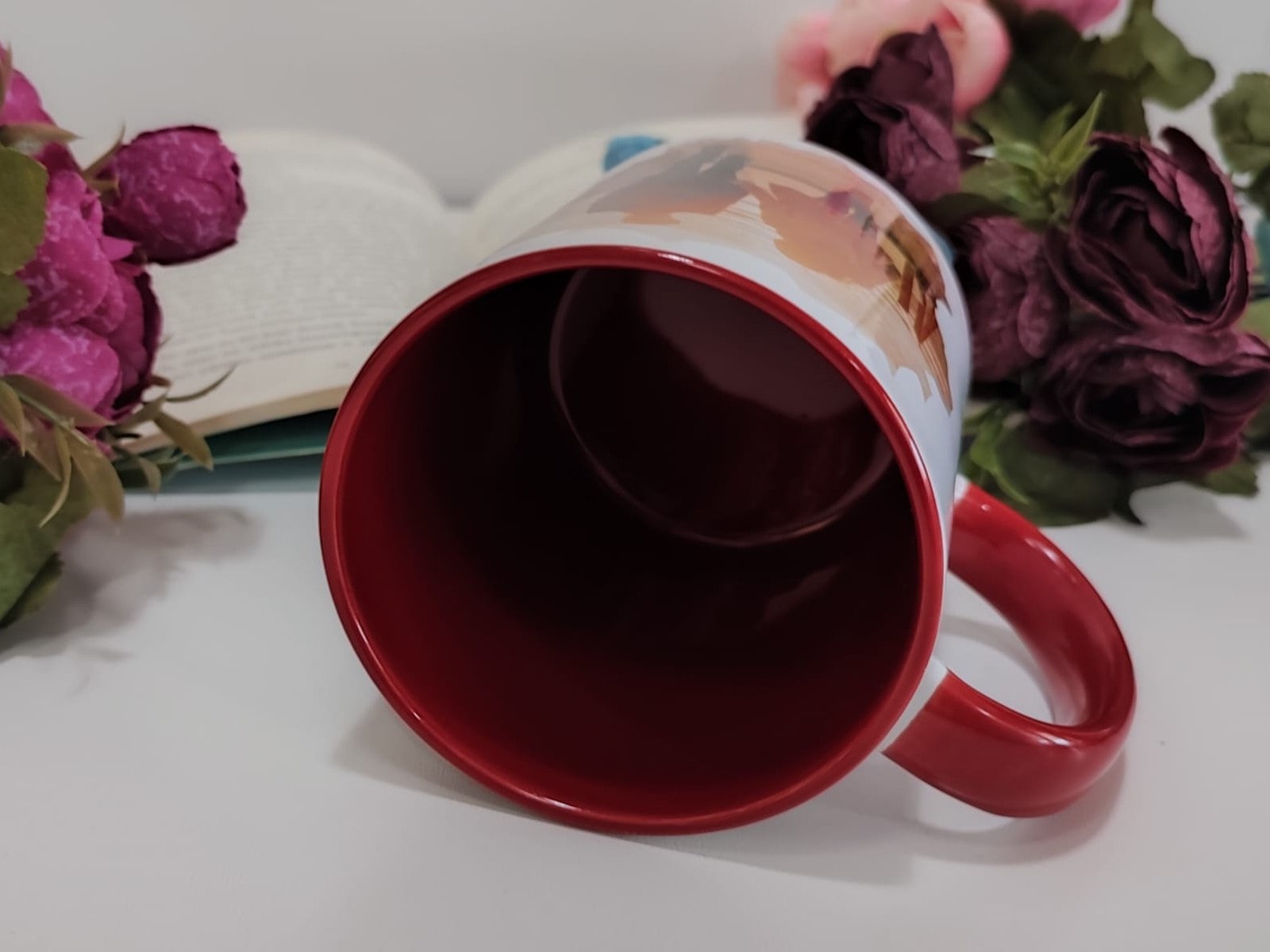 Kişiye Özel İçi ve Kulbu Kırmızı Kupa