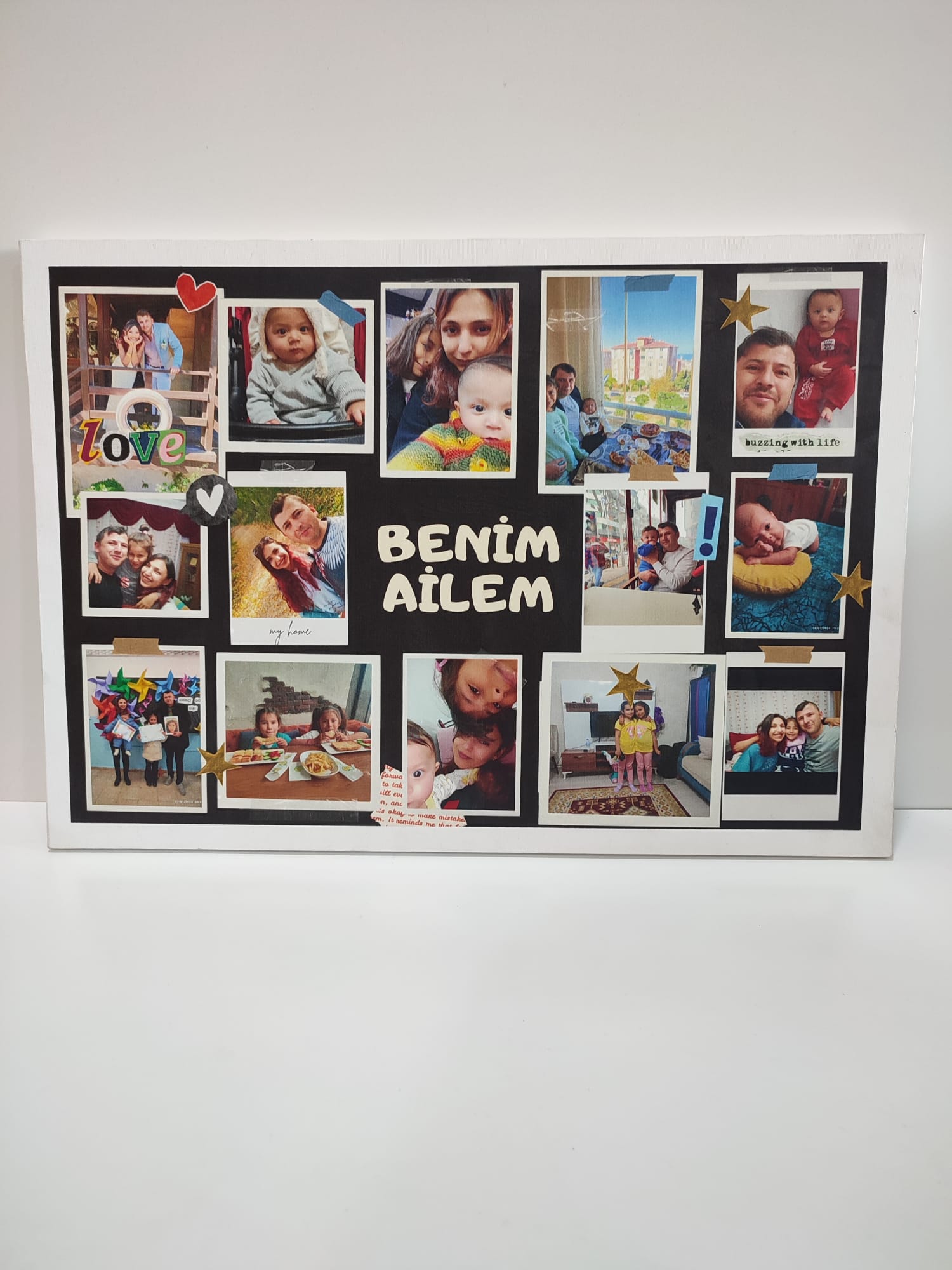 Benim Ailem – Kişiye Özel Fotoğraf Kolajı Tablo