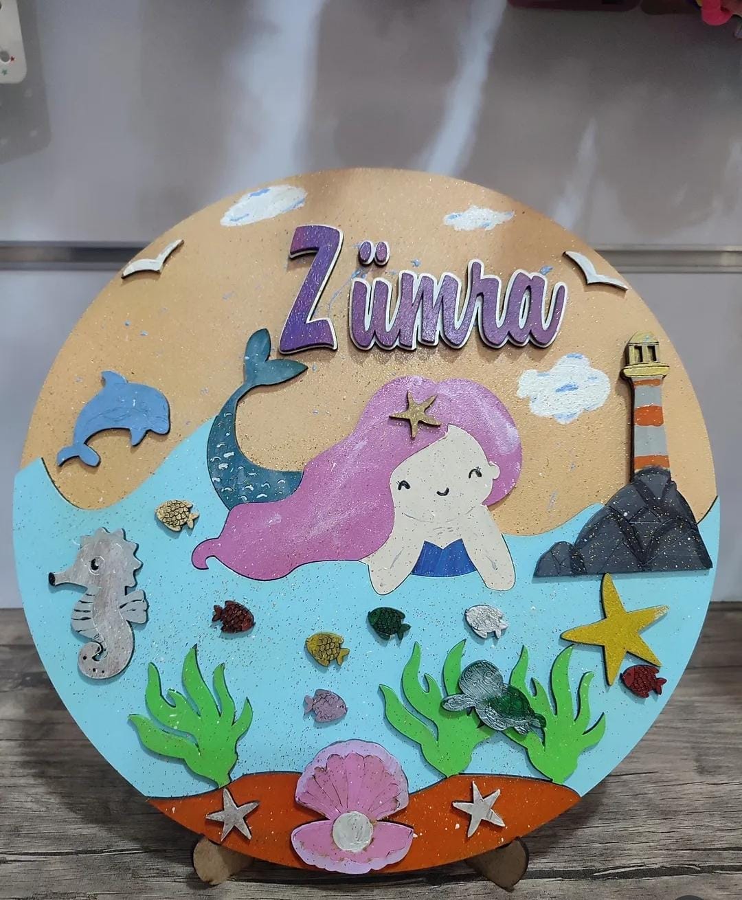 Çocuk Odası Deniz Kızı Duvar Dekoru