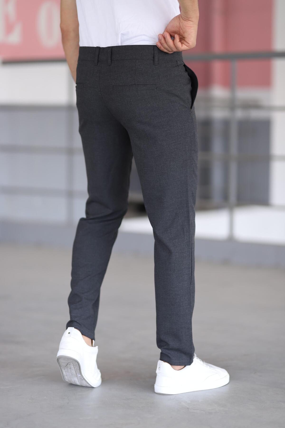 Erkek italyan Kesim Slim Fit Kumaş Pantolon