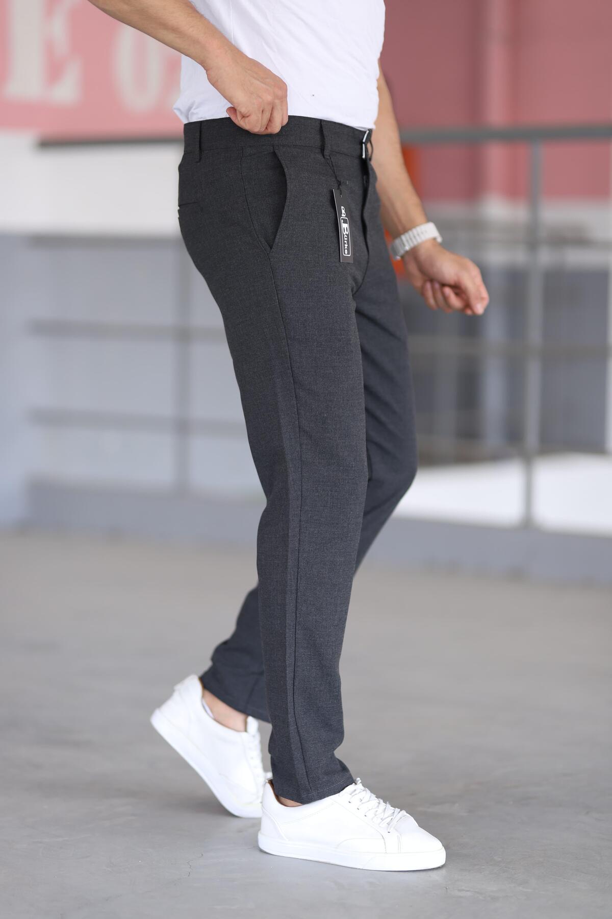 Erkek italyan Kesim Slim Fit Kumaş Pantolon