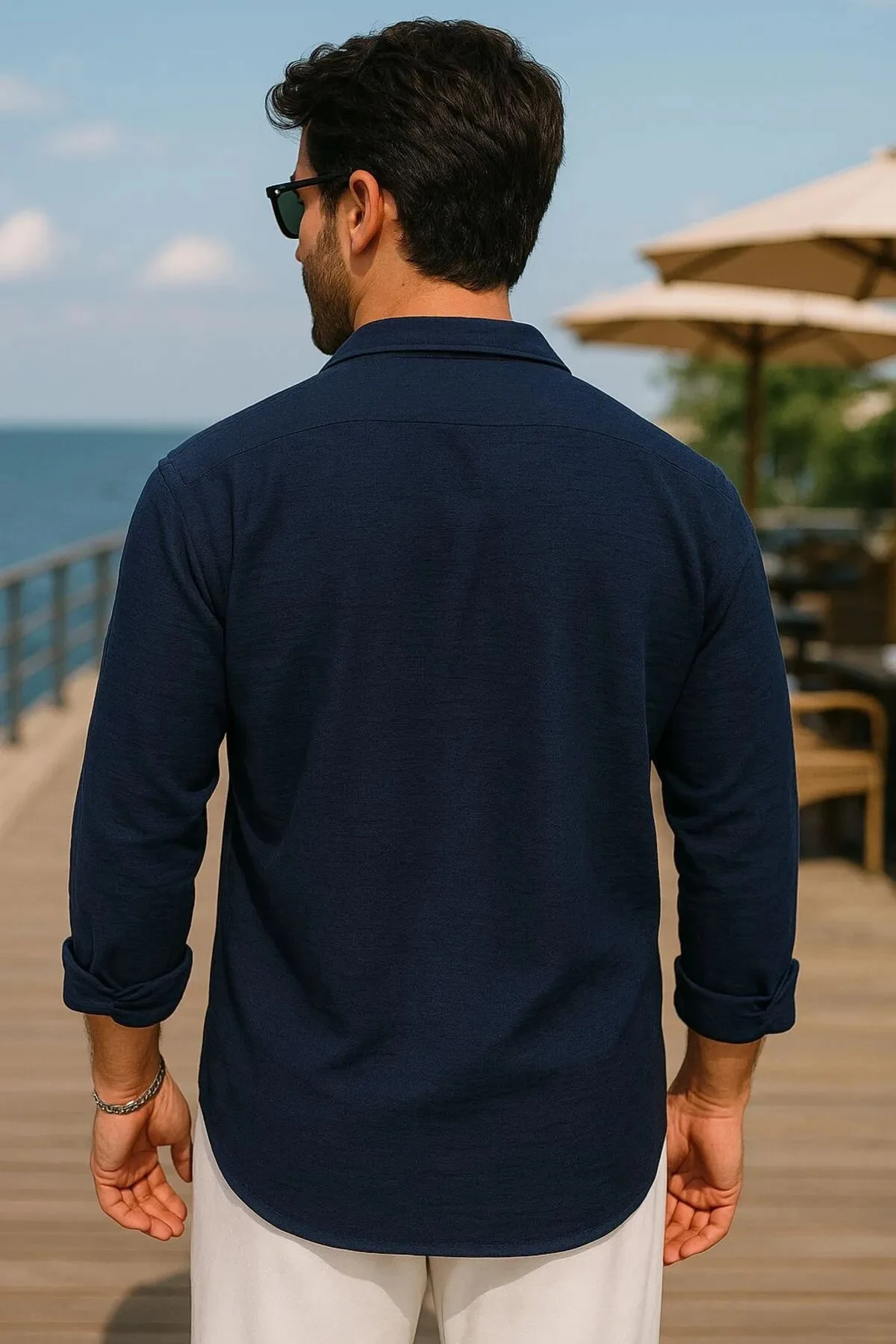 Oversize Dokulu Gömlek