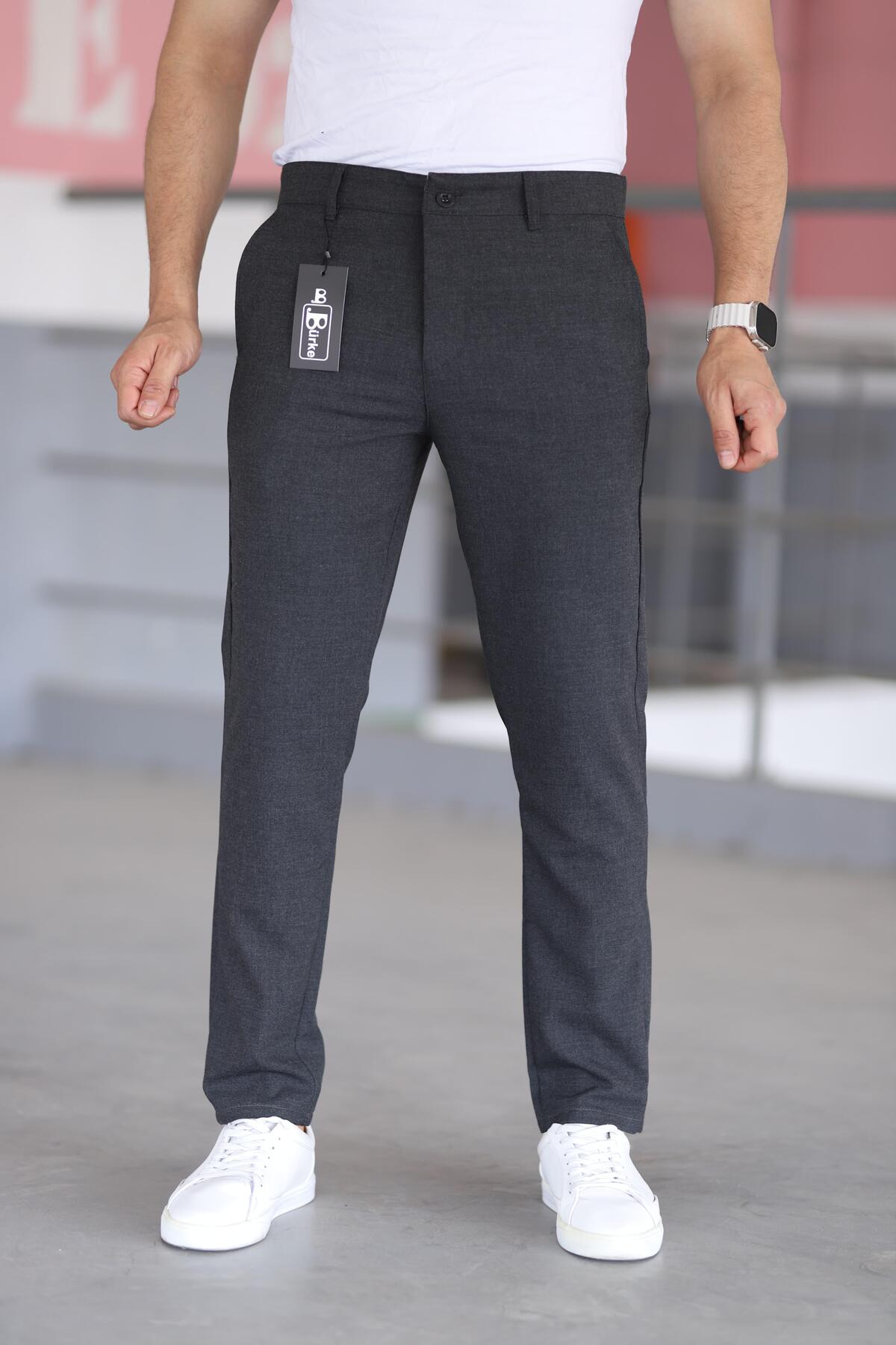 Erkek italyan Kesim Slim Fit Kumaş Pantolon