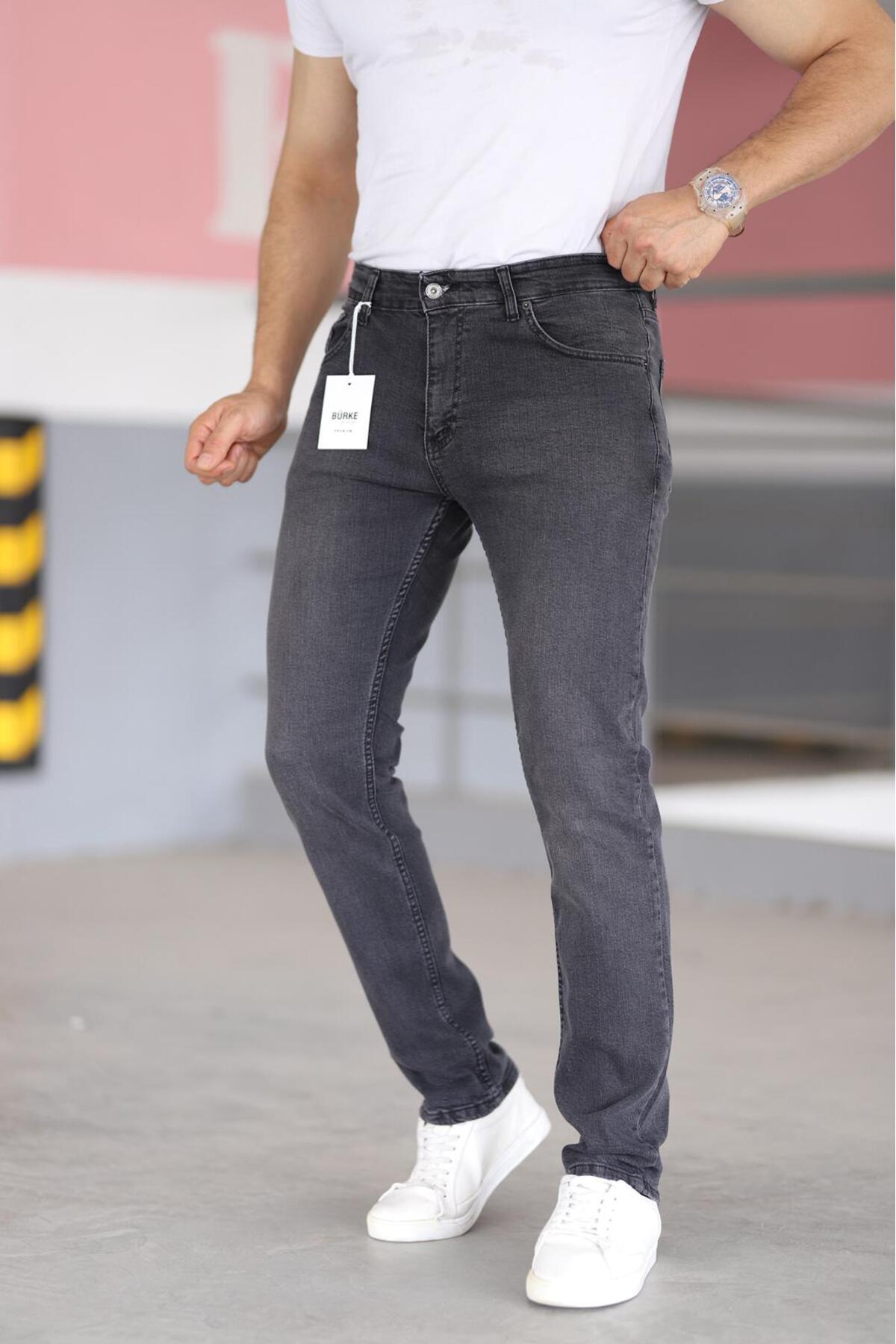 Premium Erkek Regular Fit Rahat Kesim Esnek Likralı Denim Jeans Kot Pantolon
