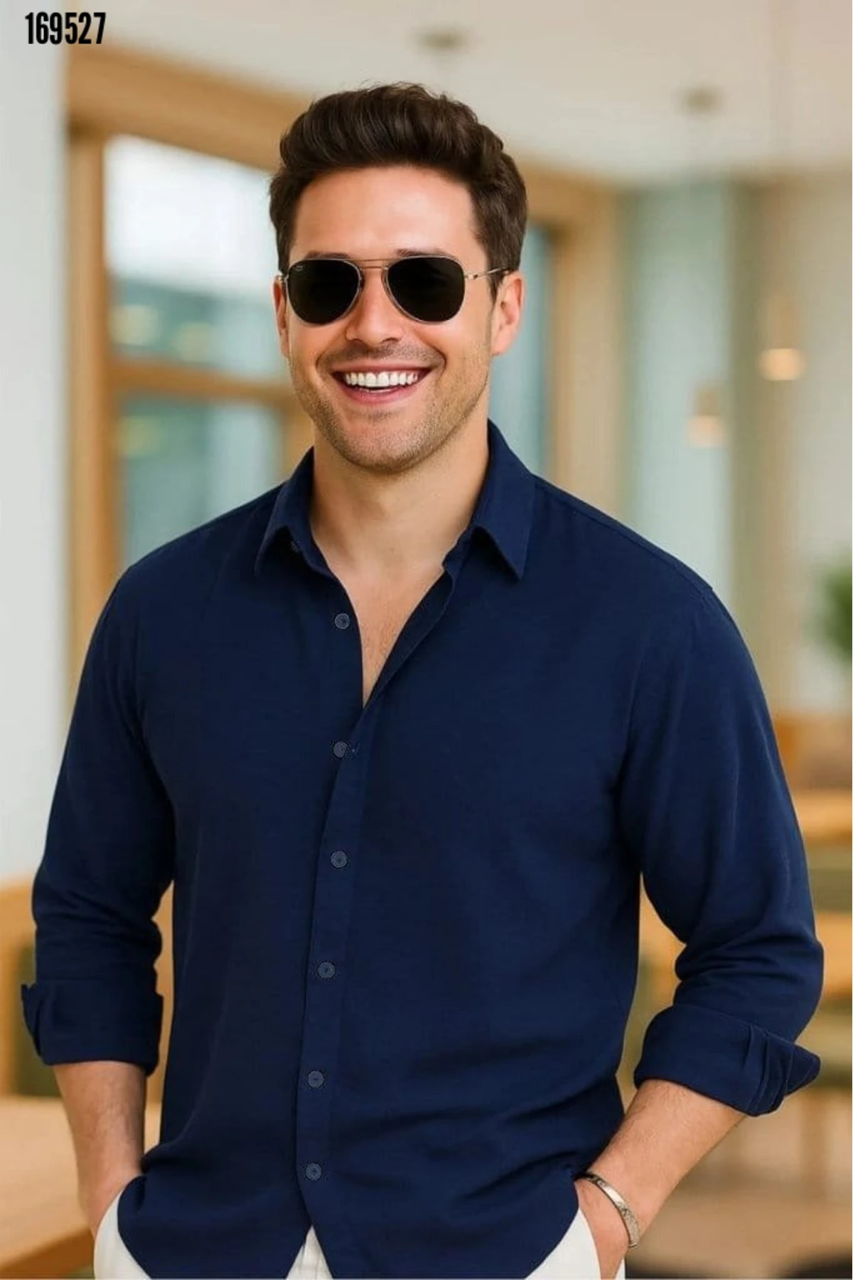 Oversize Dokulu Gömlek