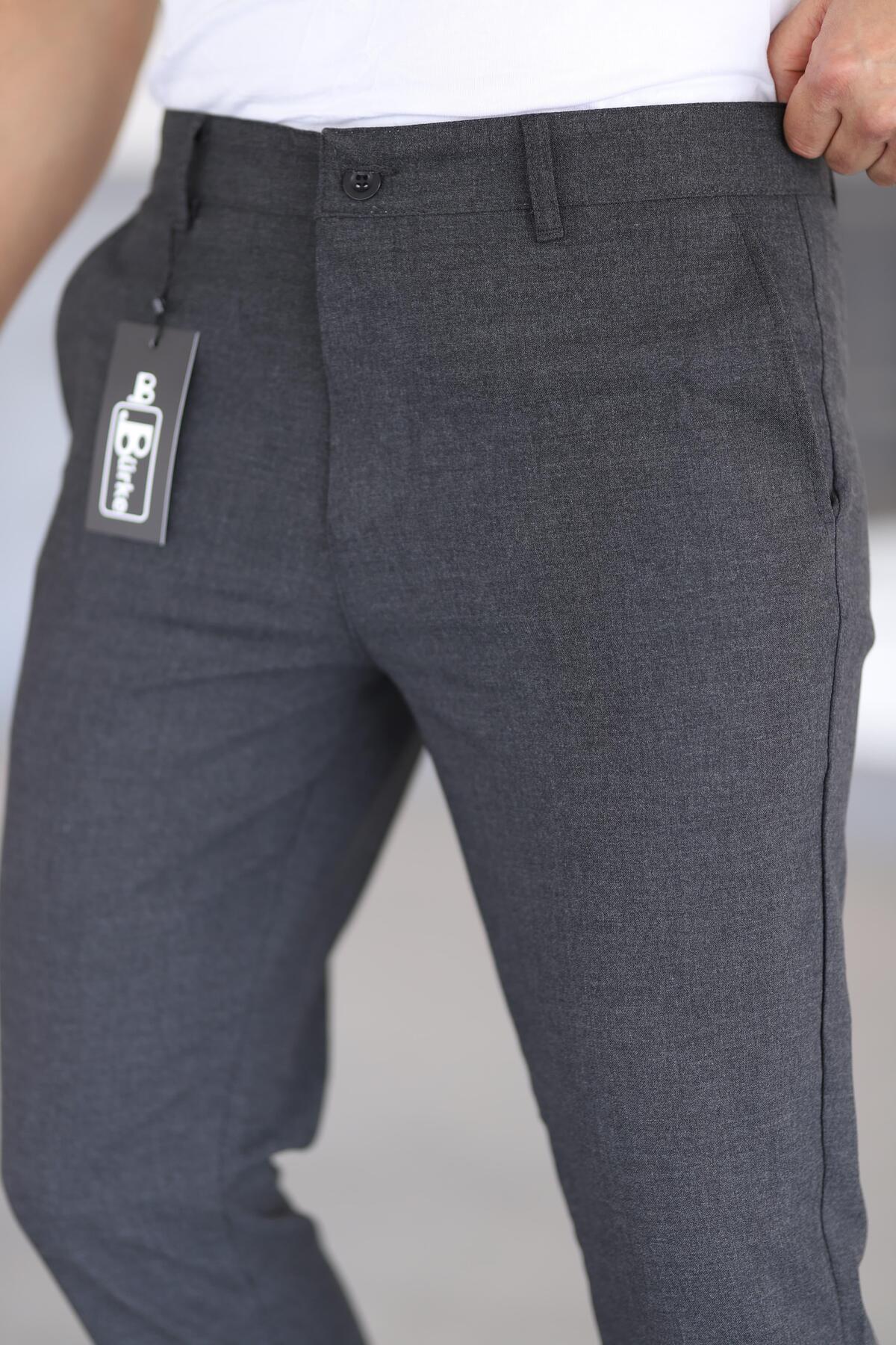 Erkek italyan Kesim Slim Fit Kumaş Pantolon