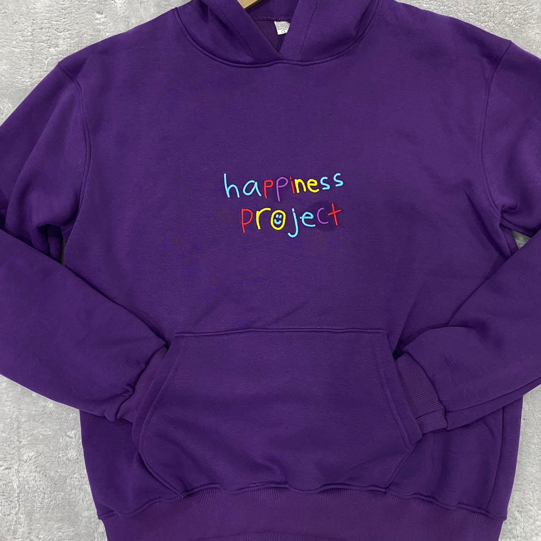 Mor Happines Nakışlı Sweat