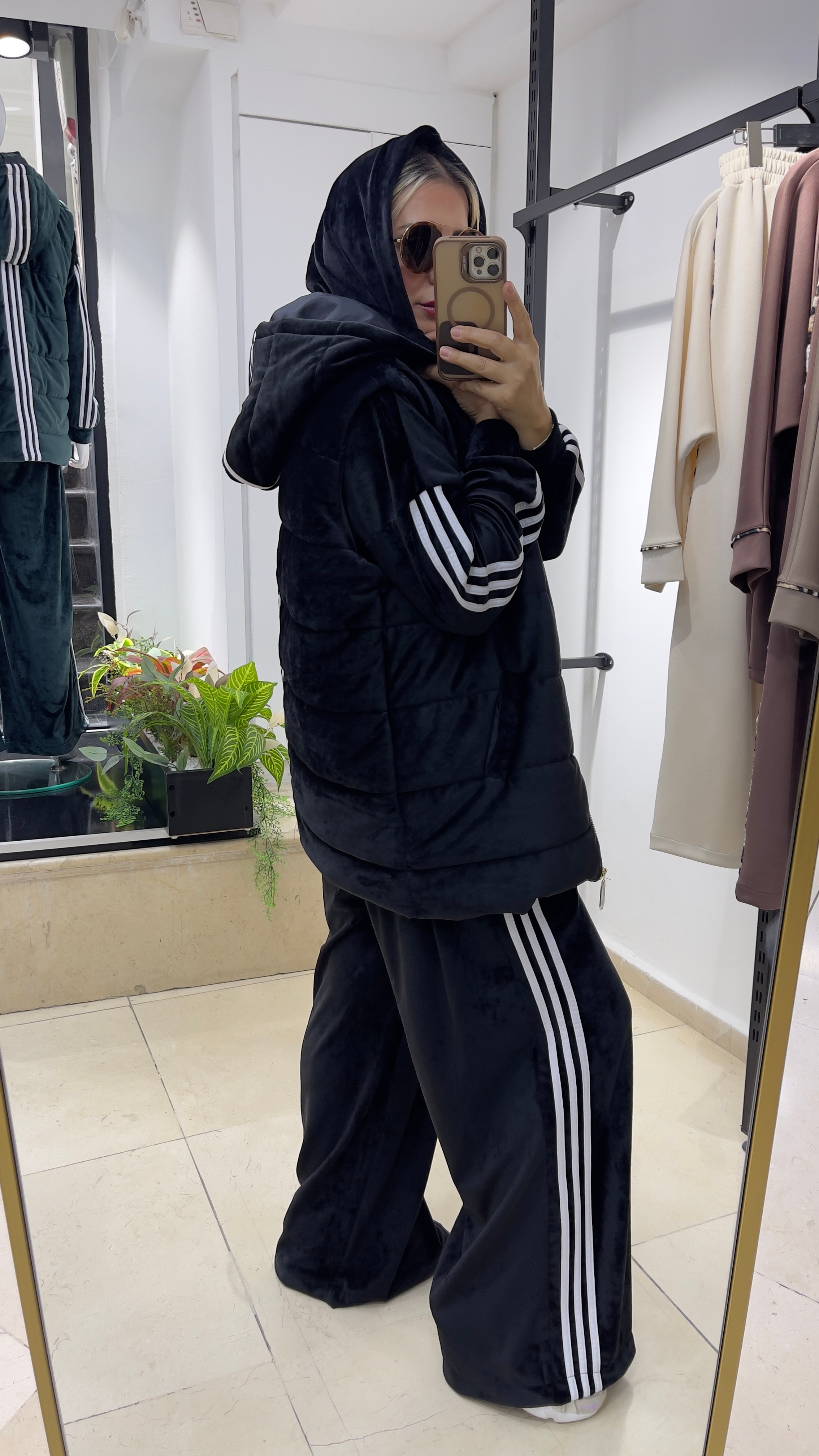 Yelekli Fransız Kadife Takım