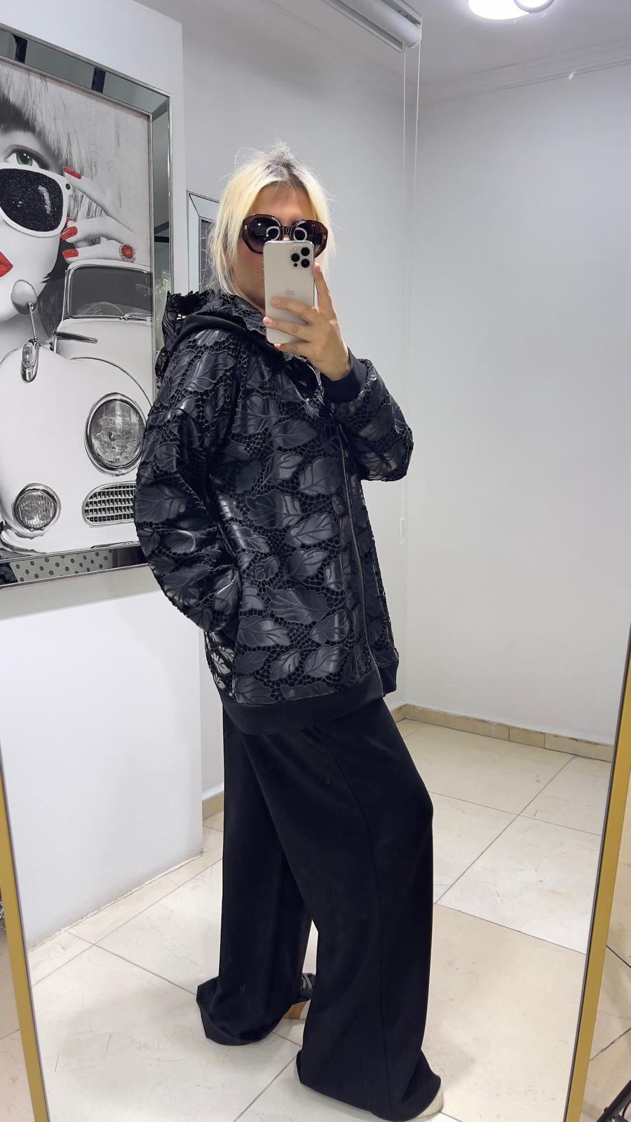 Deri Güpürlü Modal Takım