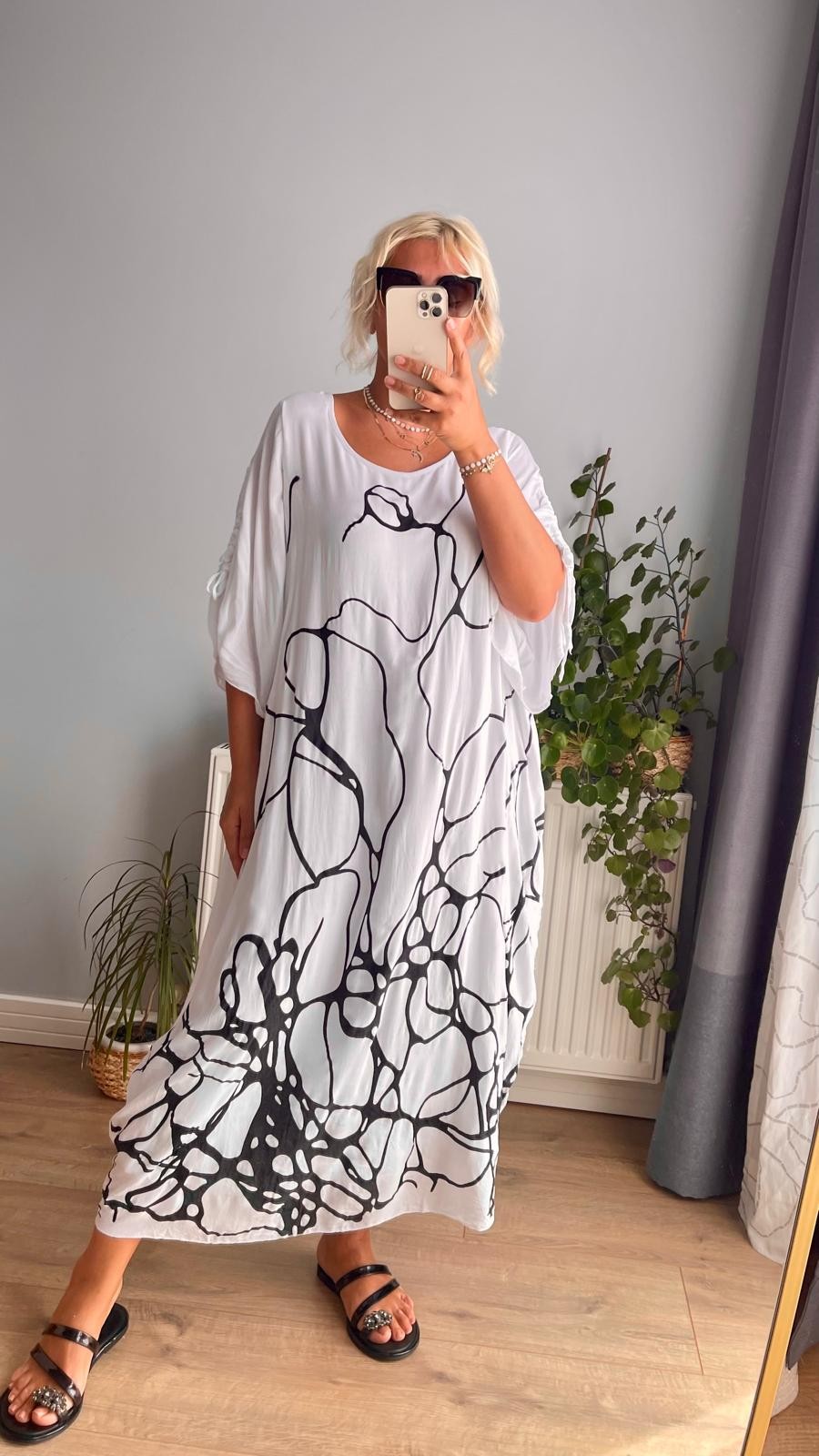 Zebra Desen  Pamuk Elbise