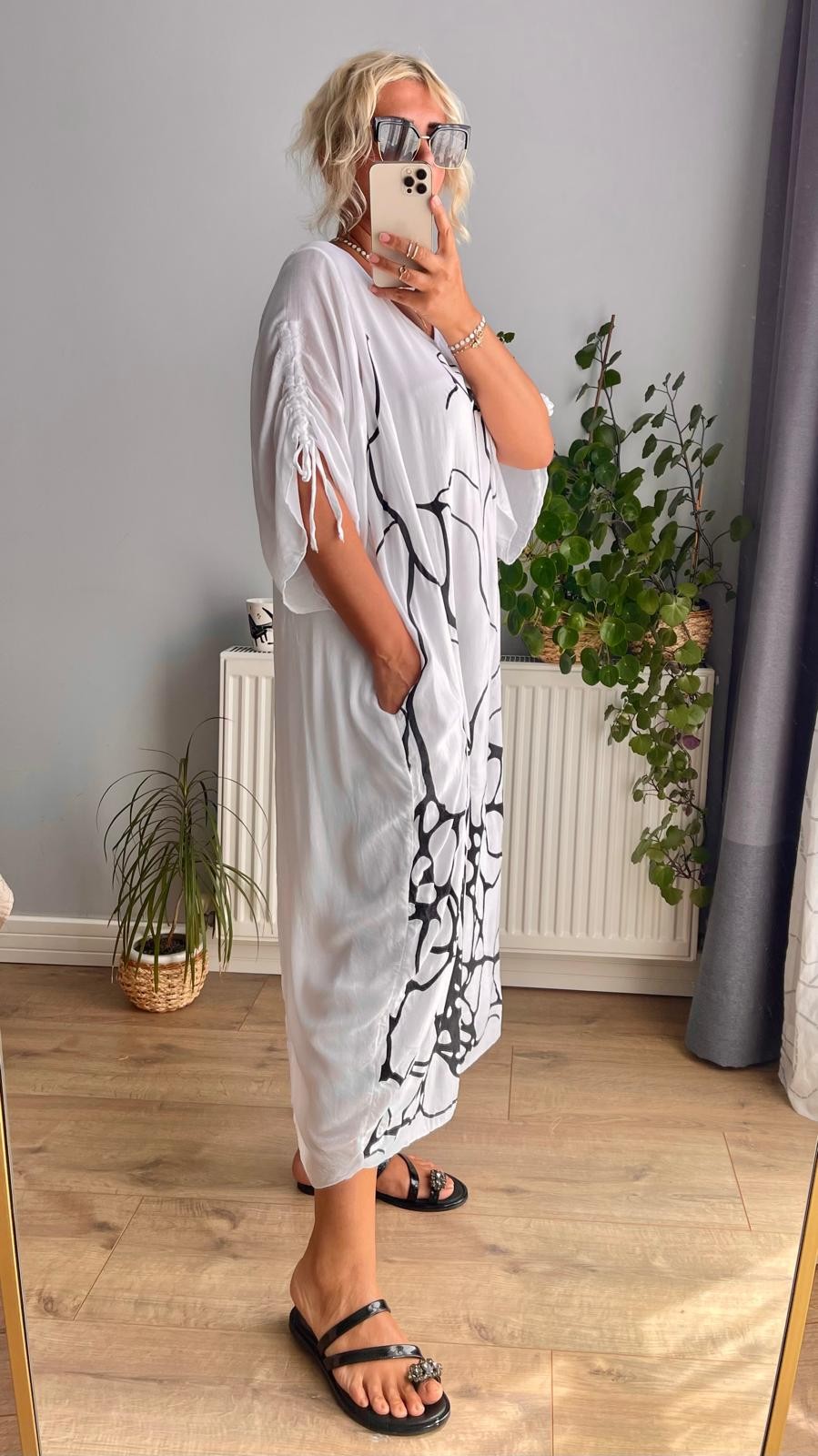 Zebra Desen  Pamuk Elbise