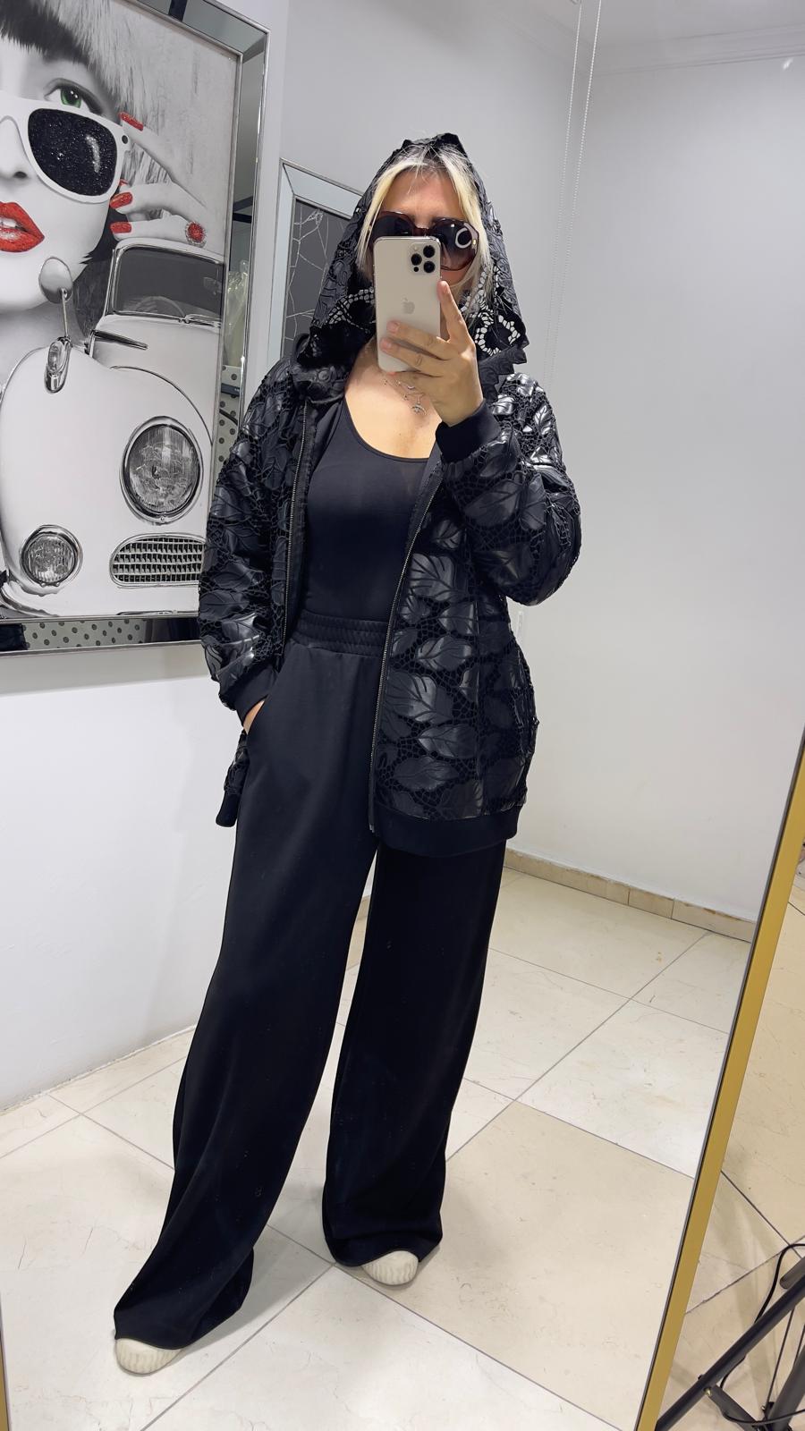 Deri Güpürlü Modal Takım