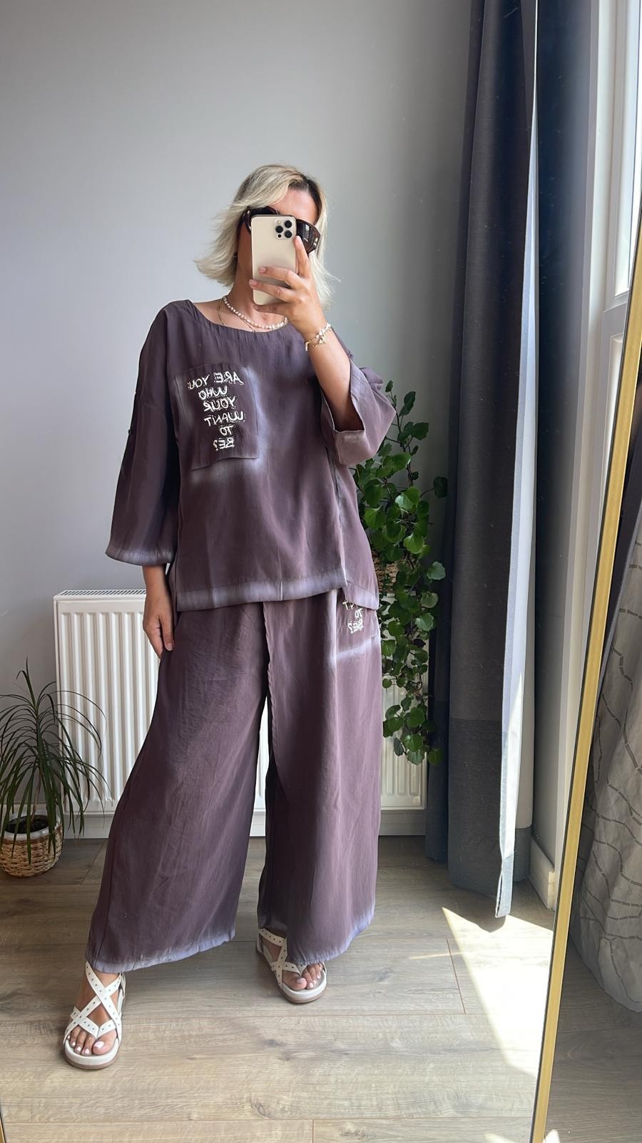 Pantolon Etekli Modal Takım