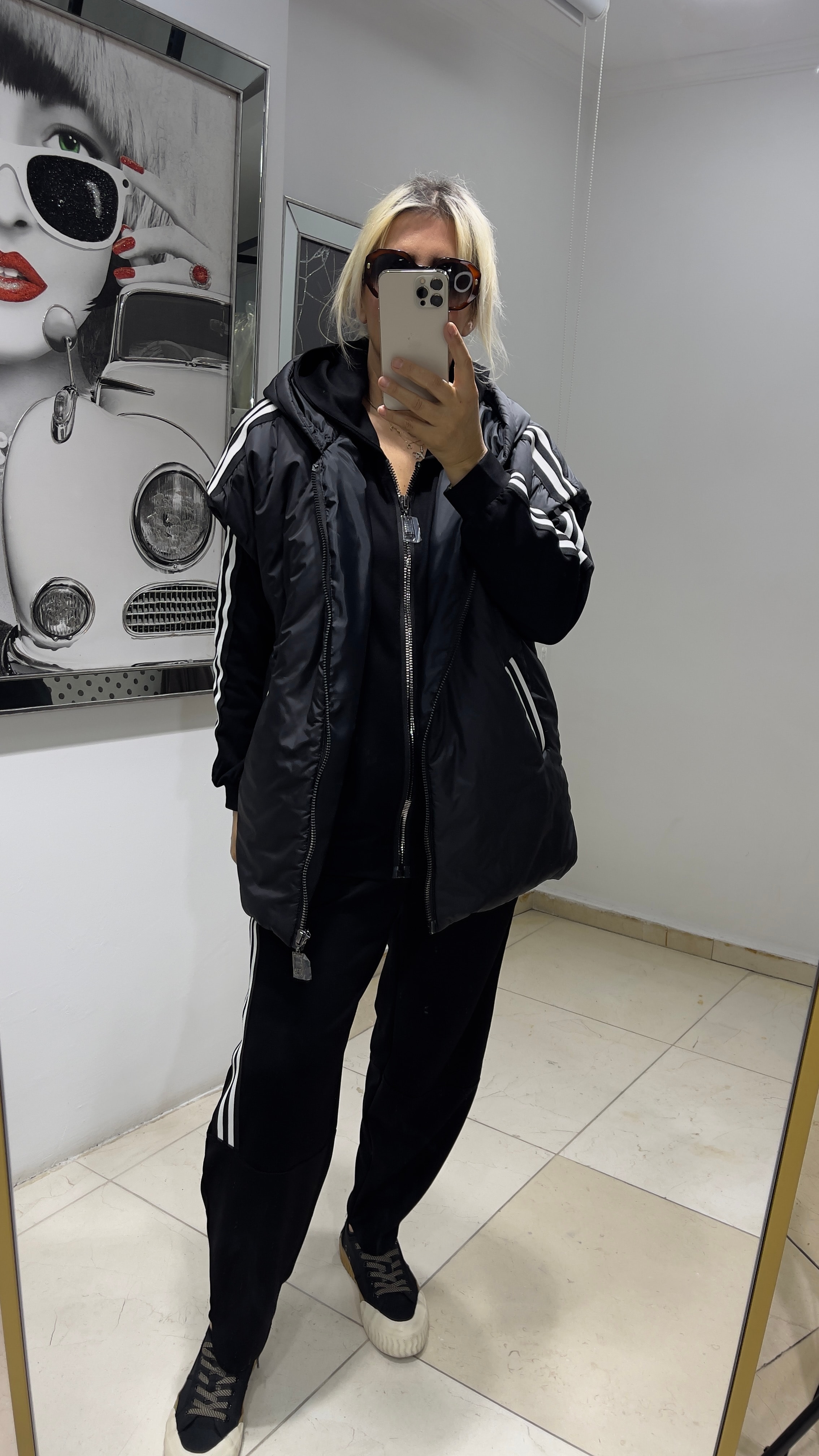 Kapitone Yelekli Üçlü Takım