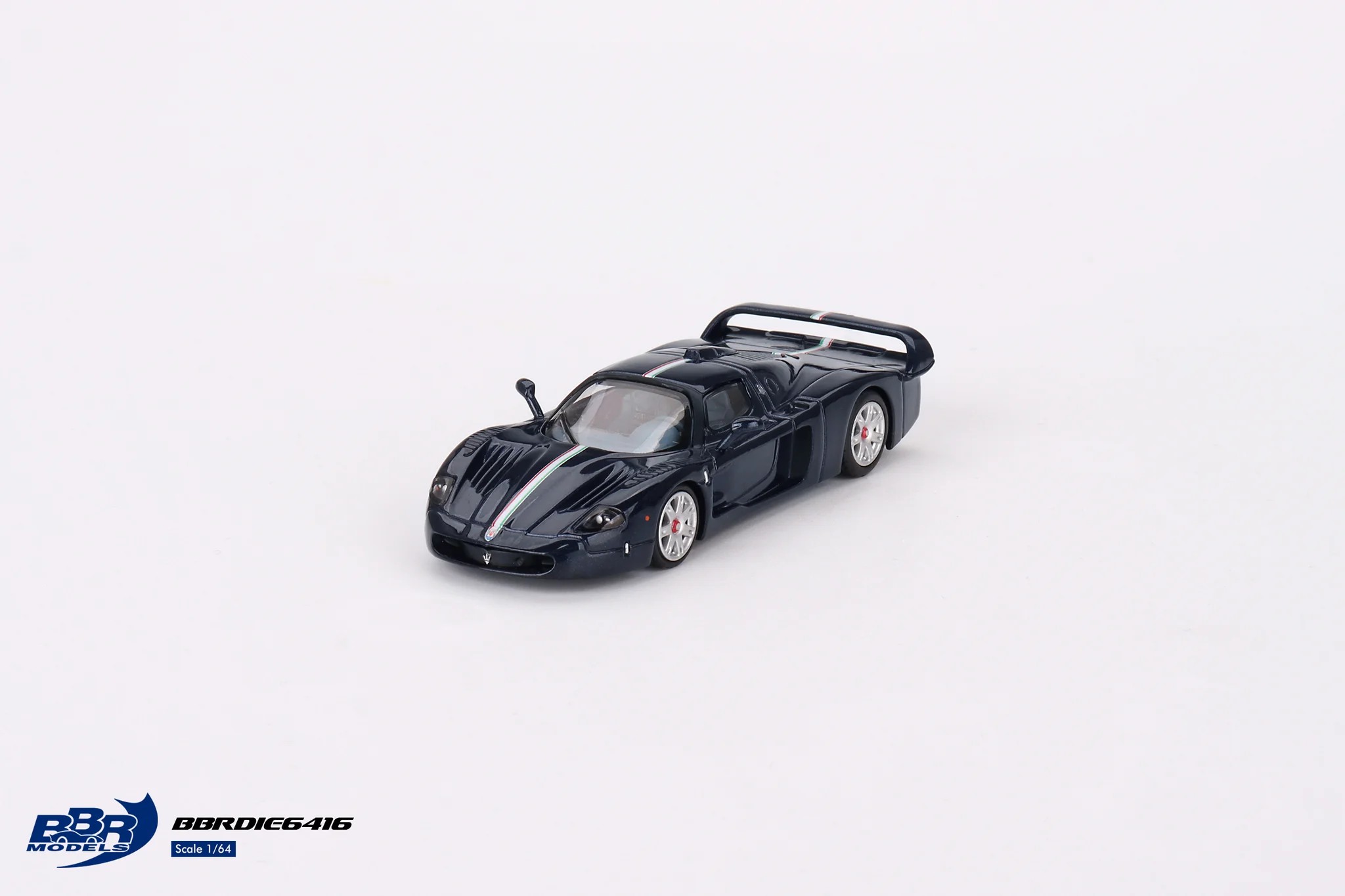 BBR Models Maserati MC12 Stradale, Blue Metallic w/ Stripe, Mini GT x BBR Models [6416]