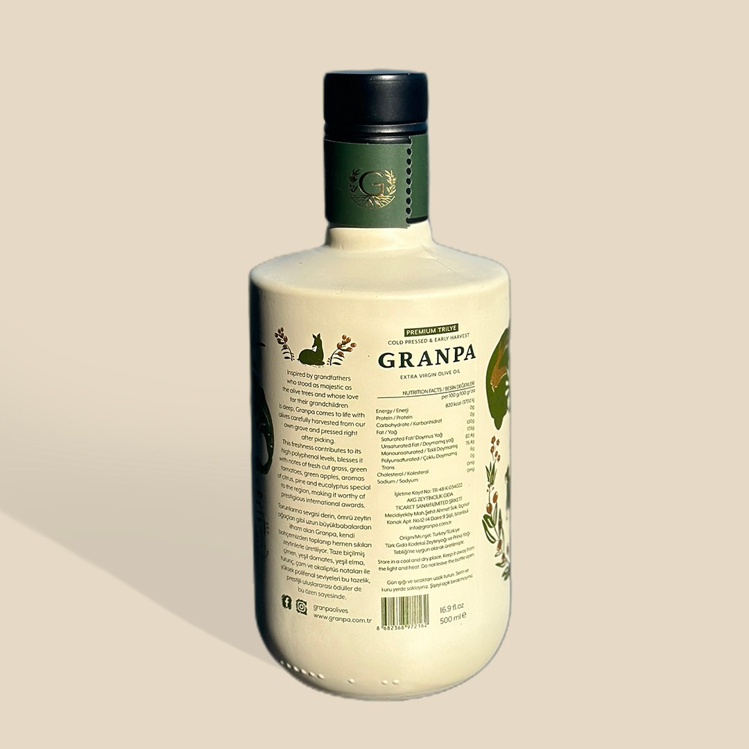 Granpa Premium Trilye 500 ml Erken Hasat Soğuk Sıkım Zeytinyağı