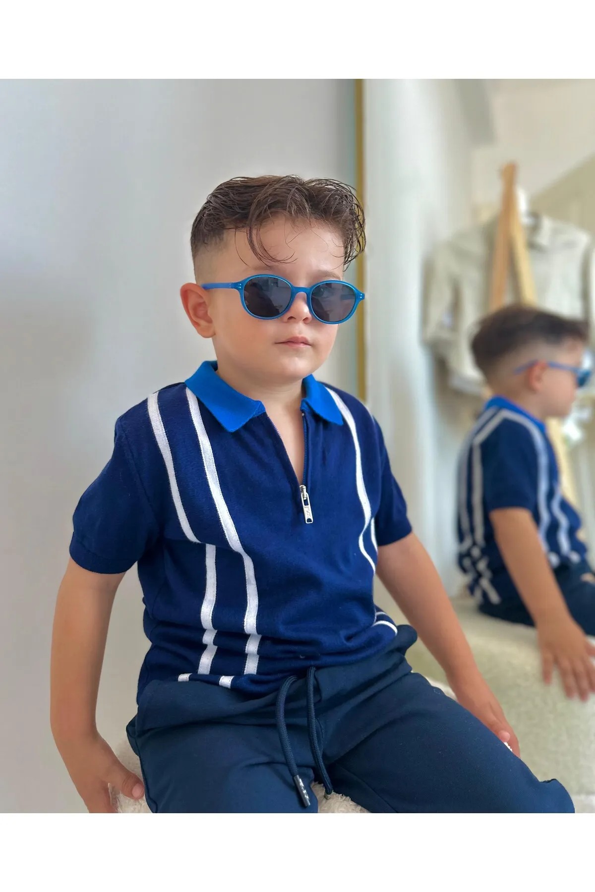 By Donetto Yeni-unisex ( 1-5 Yaş ) Polarize Mavi Çocuk Güneş Gözlüğü