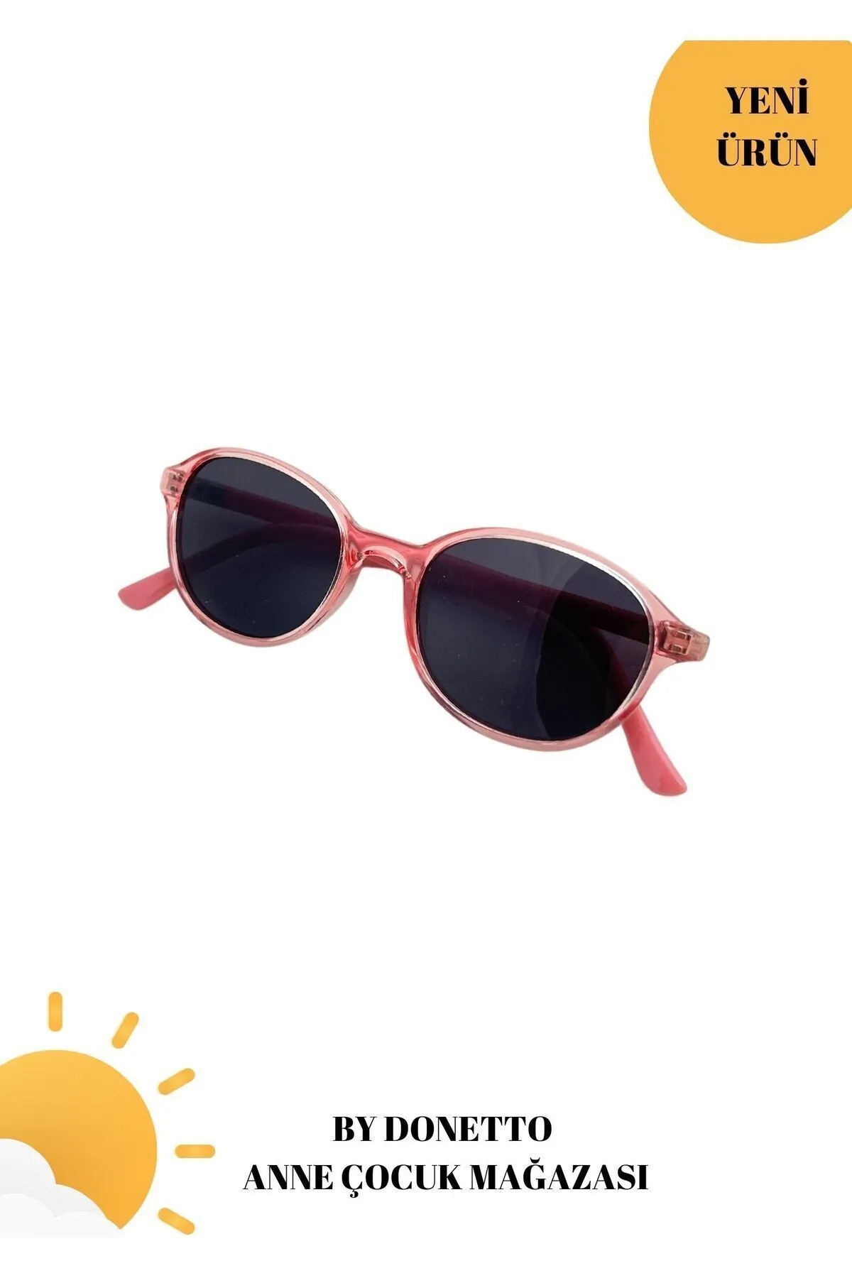 By Donetto Yeni-unisex ( 1-5 Yaş ) %100 Uv Korumalı Polarize Parlak Pembe Çocuk Güneş Gözlüğü