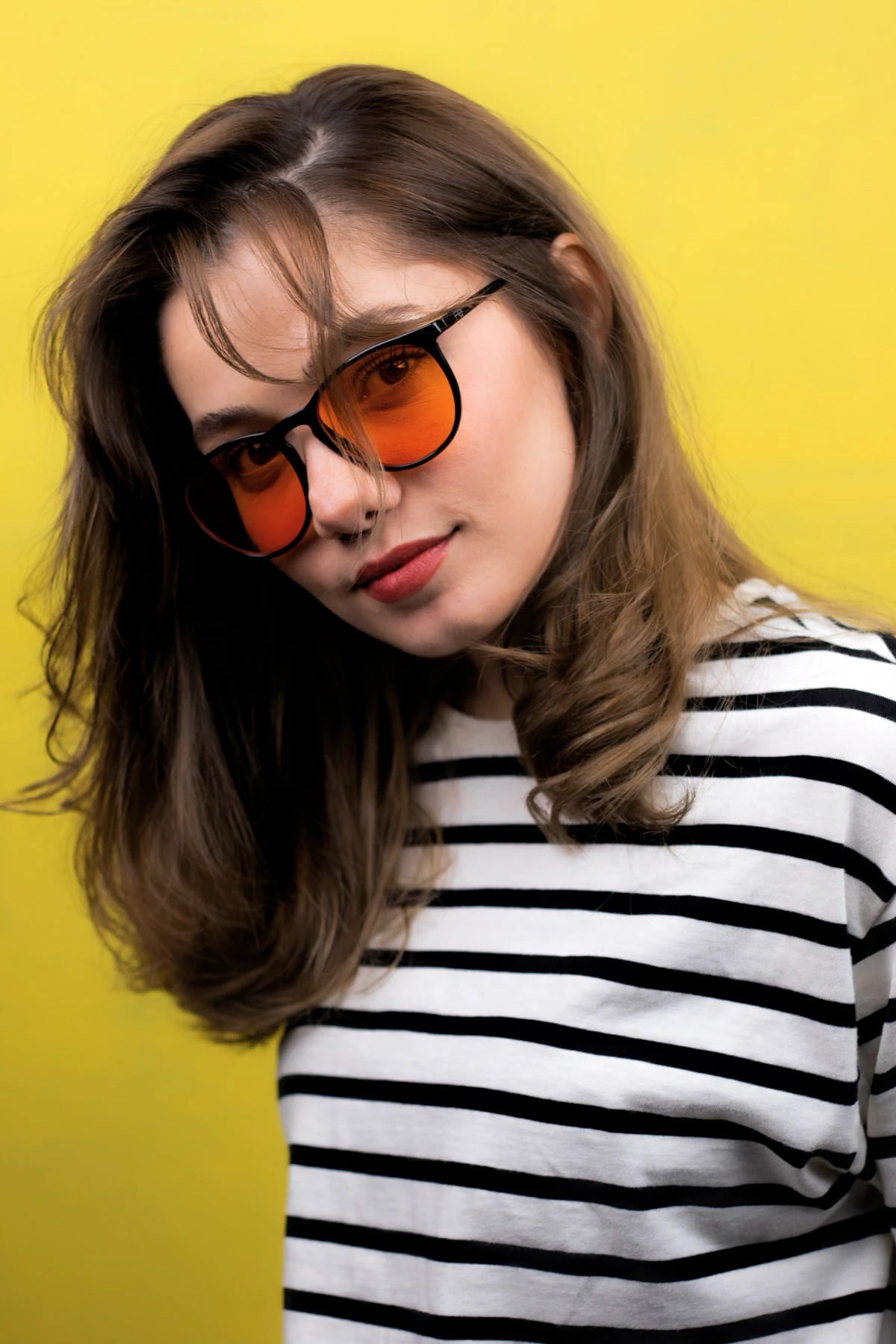 Niobe Siyah-turuncu Cam Güneş Gözlüğü