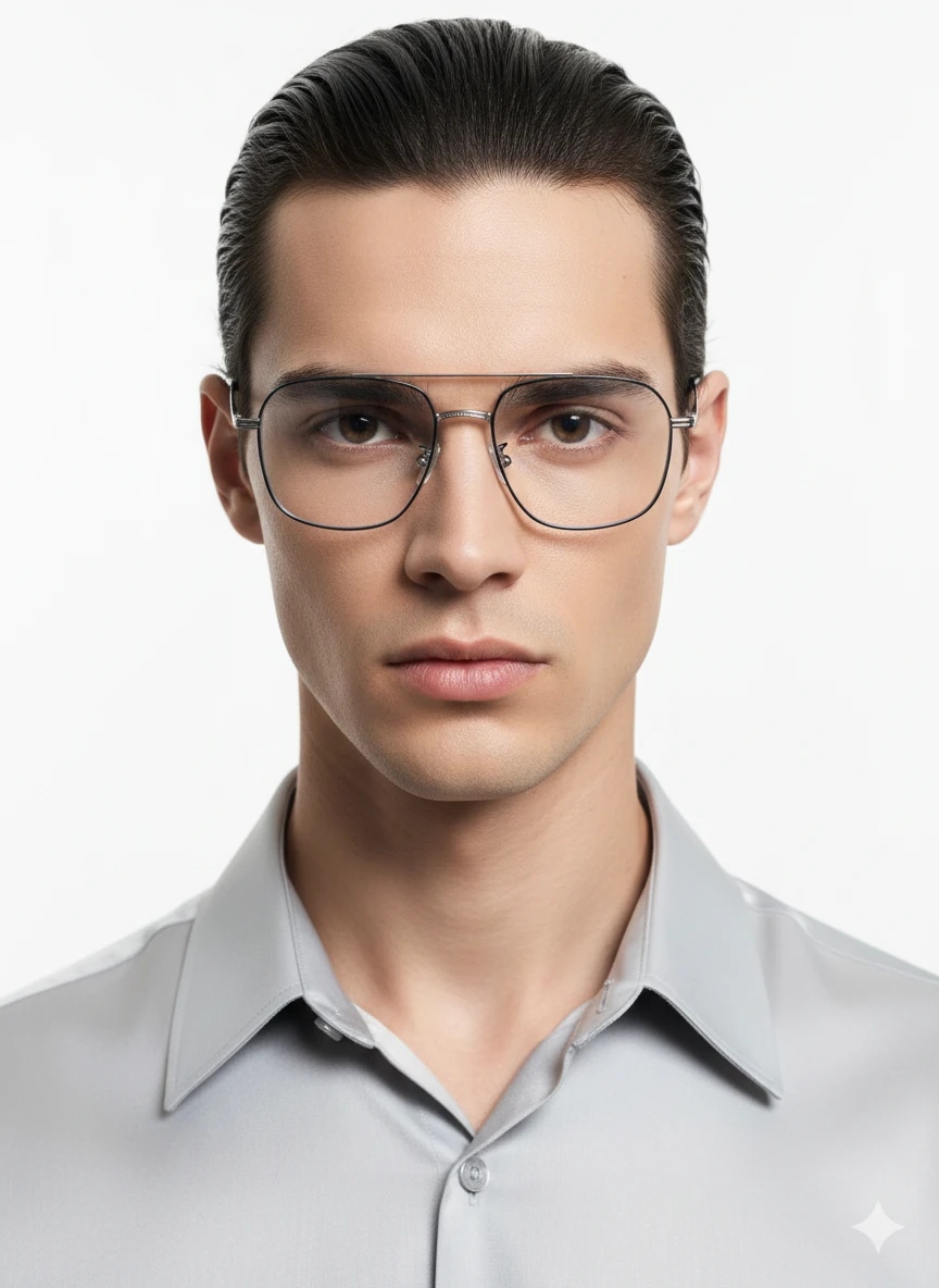 Silvester Metal Mavi Işık Filtreli Bilgisayar Ekran Gözlüğü - siyah gümüş