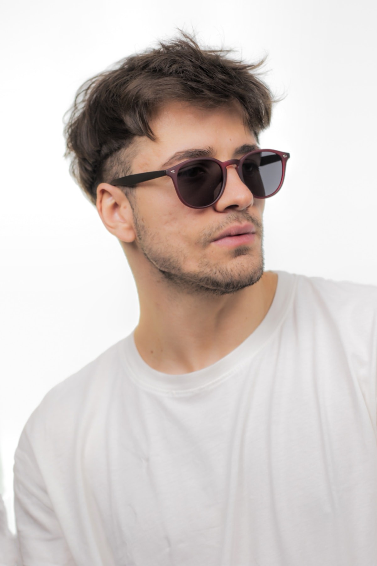 Philip Mat Bordo Polarize Unisex Güneş Gözlüğü