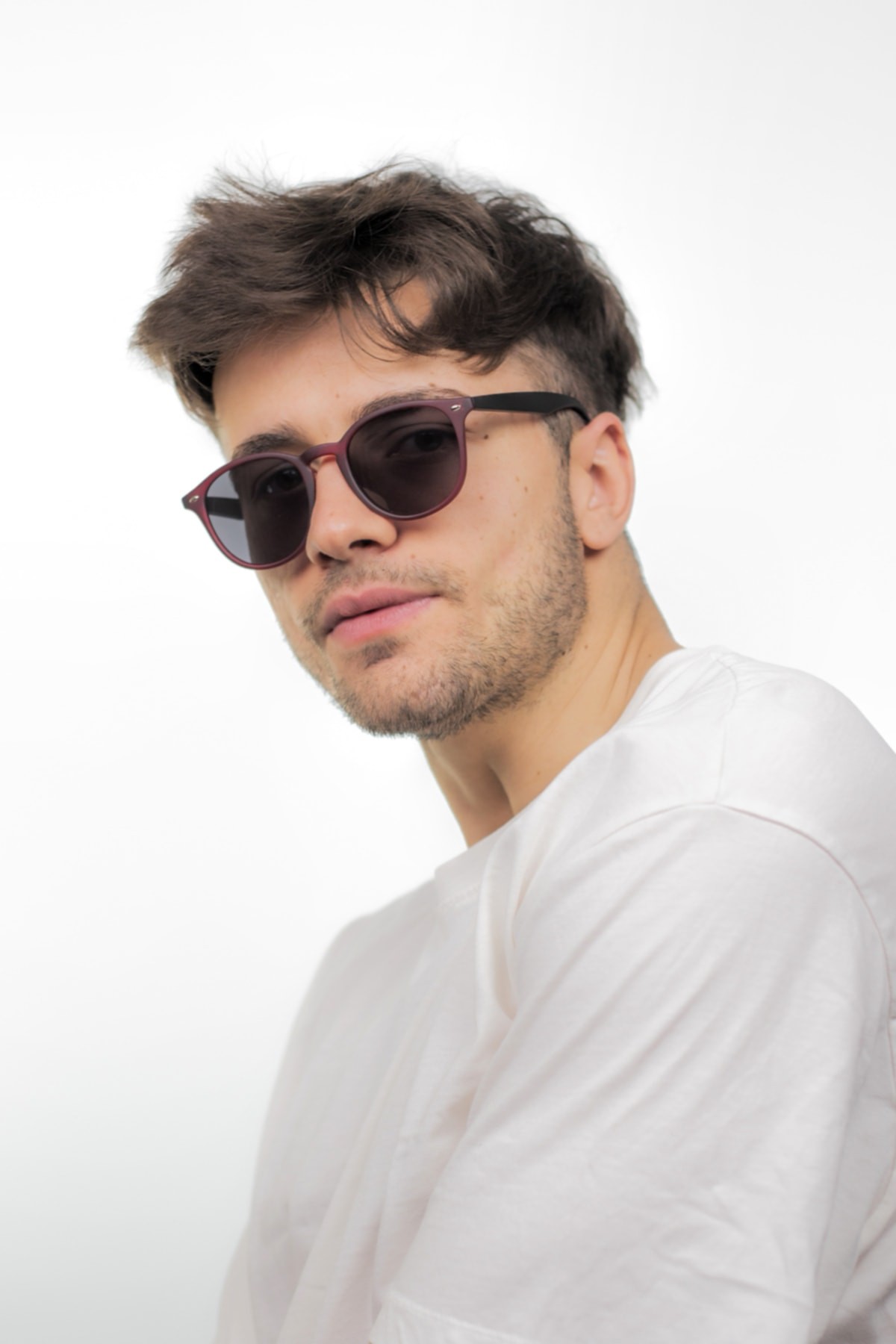 Philip Mat Bordo Polarize Unisex Güneş Gözlüğü