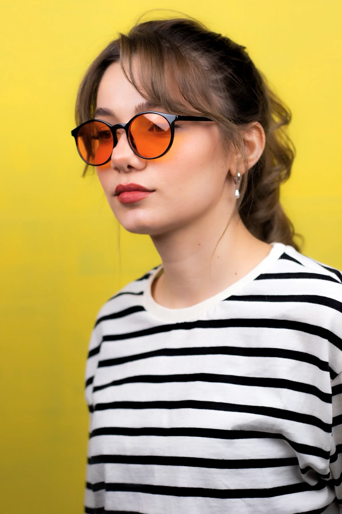 Niobe Siyah-turuncu Cam Güneş Gözlüğü