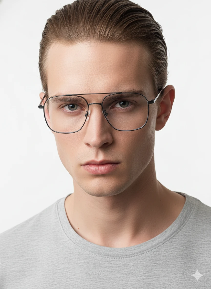 Silvester Metal Mavi Işık Filtreli Bilgisayar Ekran Gözlüğü - gunmetal