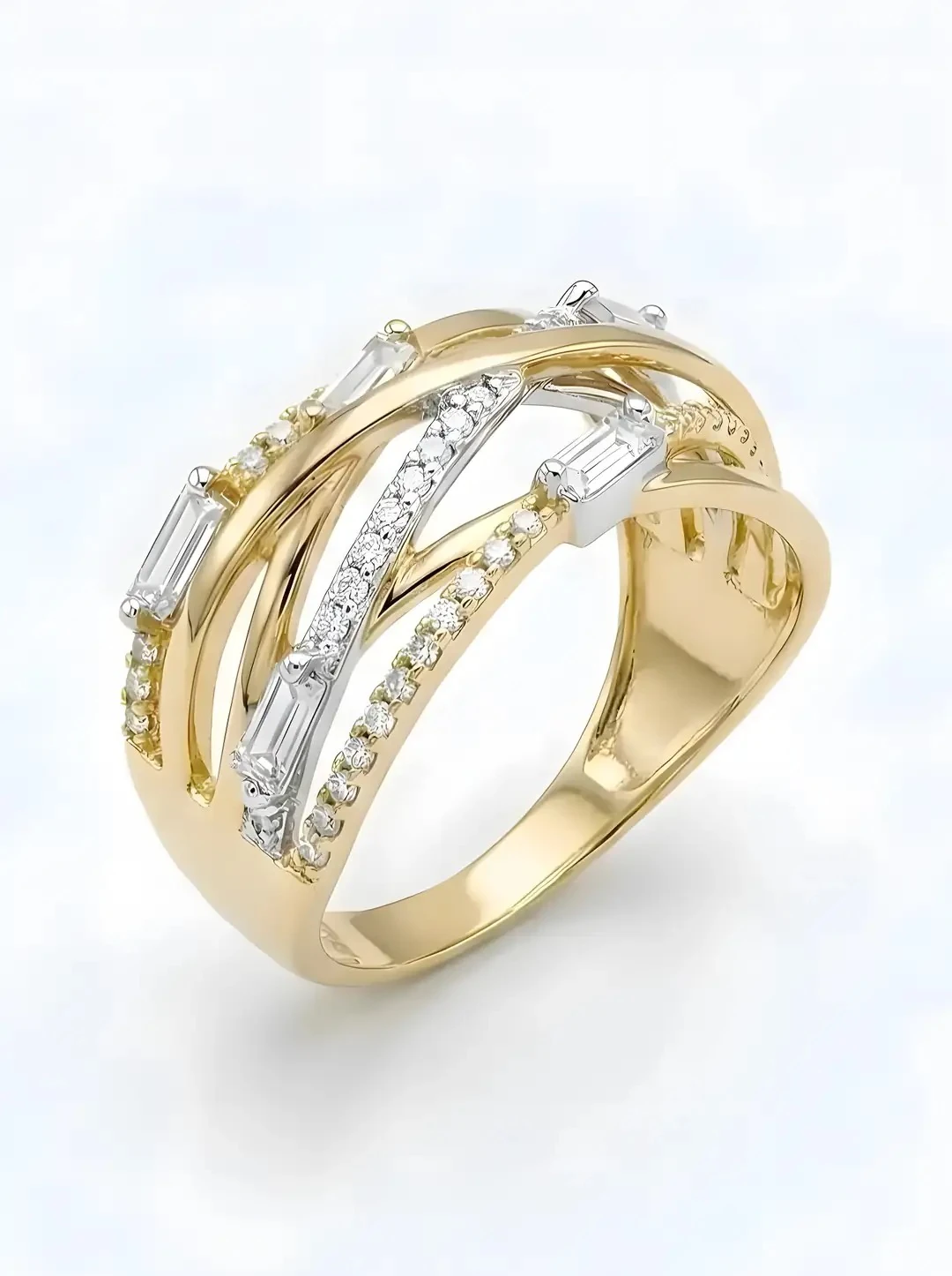 14 Ayar Altın Baget Model Yüzük – 4.00 Gr Şık ve Modern Tasarım