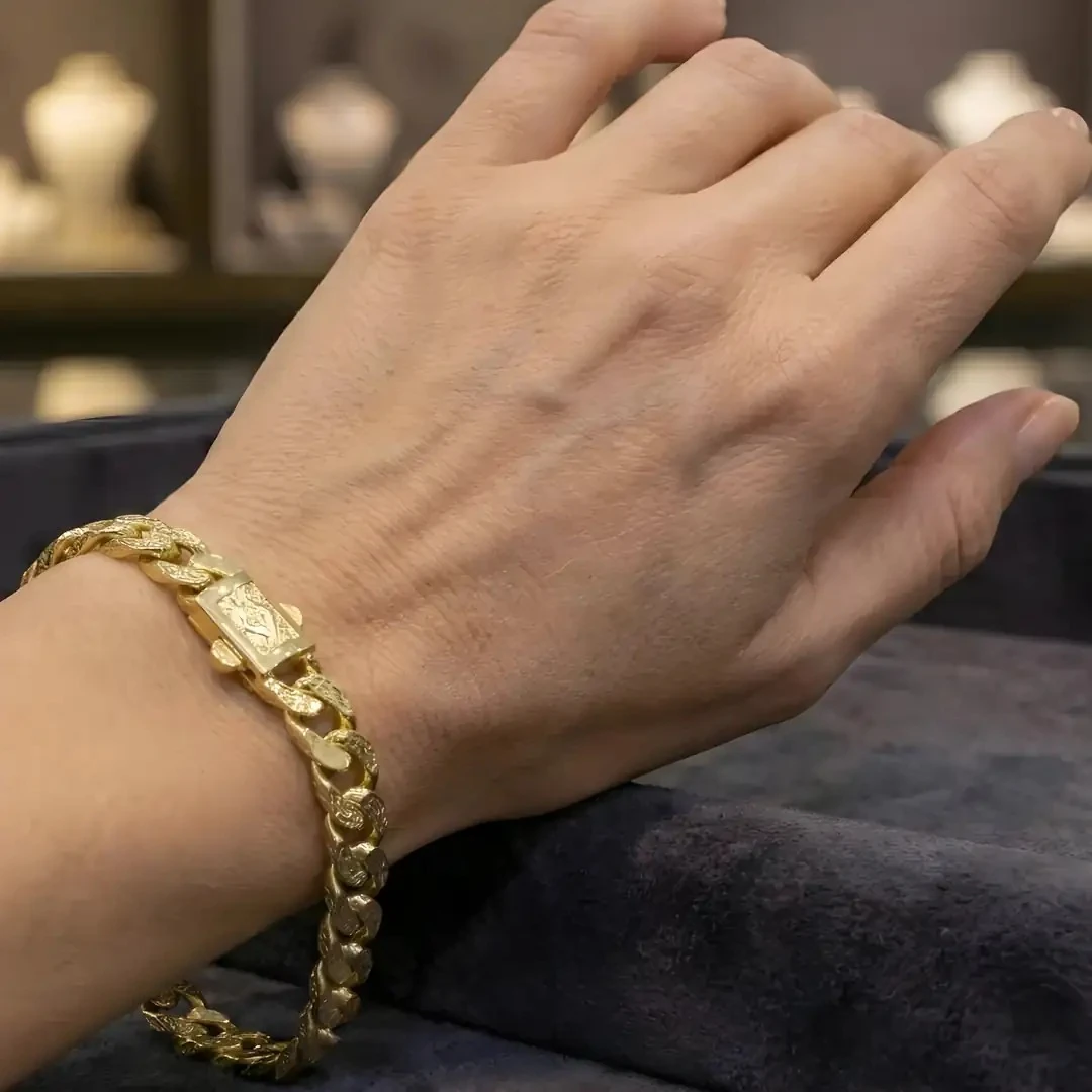 14 Ayar Altın Gurmet Bileklik – 13.10 Gram | Özel İşçilik & Şık Tasarım