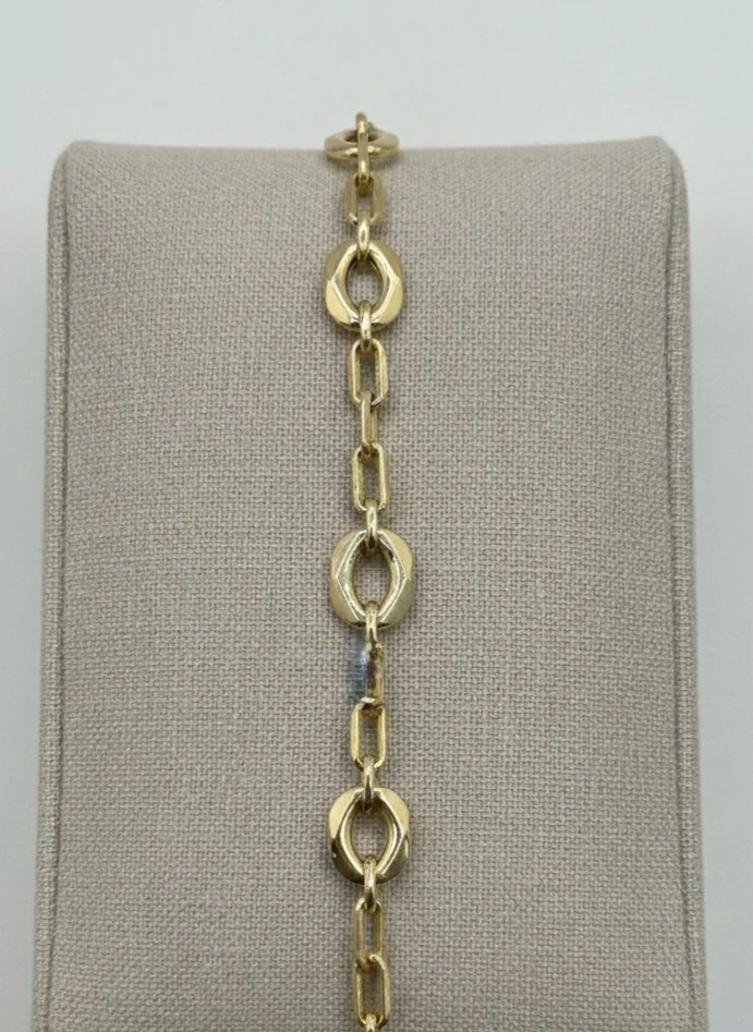 14 Ayar Altın Ataç Model Bileklik 5.93 gr | Modern Zincir Tasarım