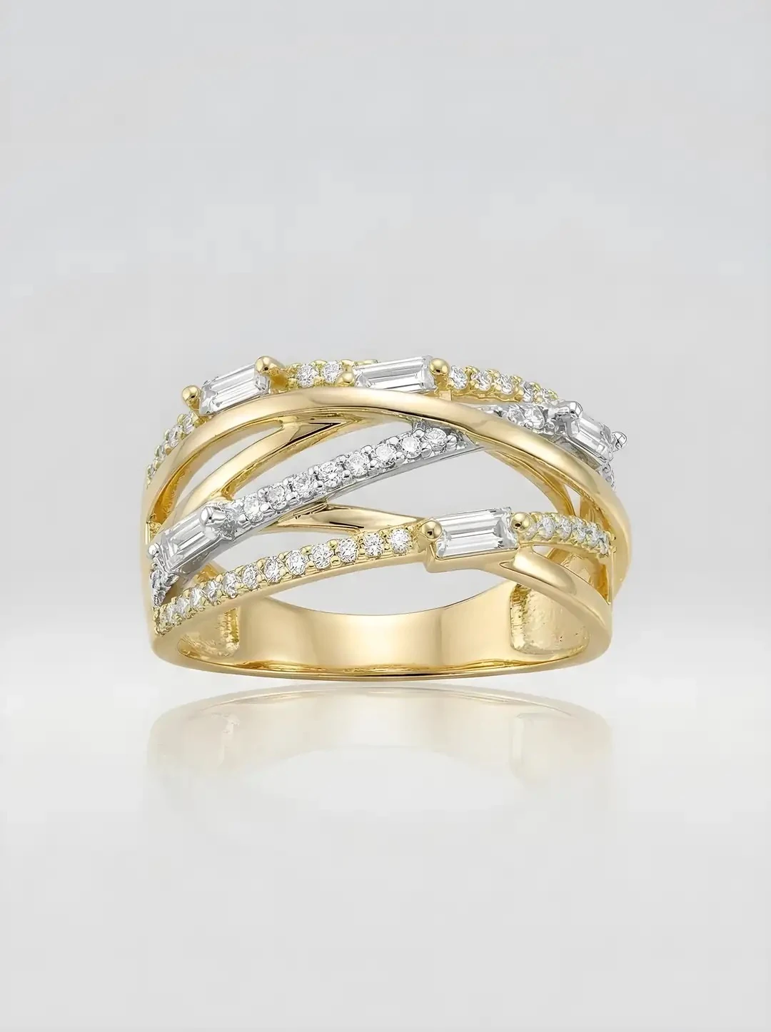 14 Ayar Altın Baget Model Yüzük – 4.00 Gr Şık ve Modern Tasarım