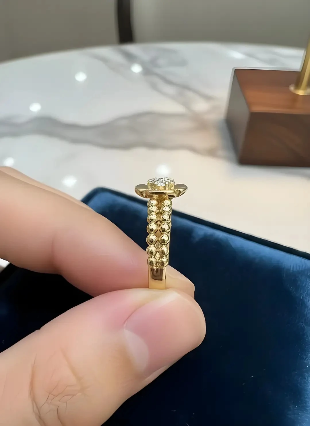 14 Ayar Çiçek Desenli Dorika Altın Yüzük – 2.82 Gram