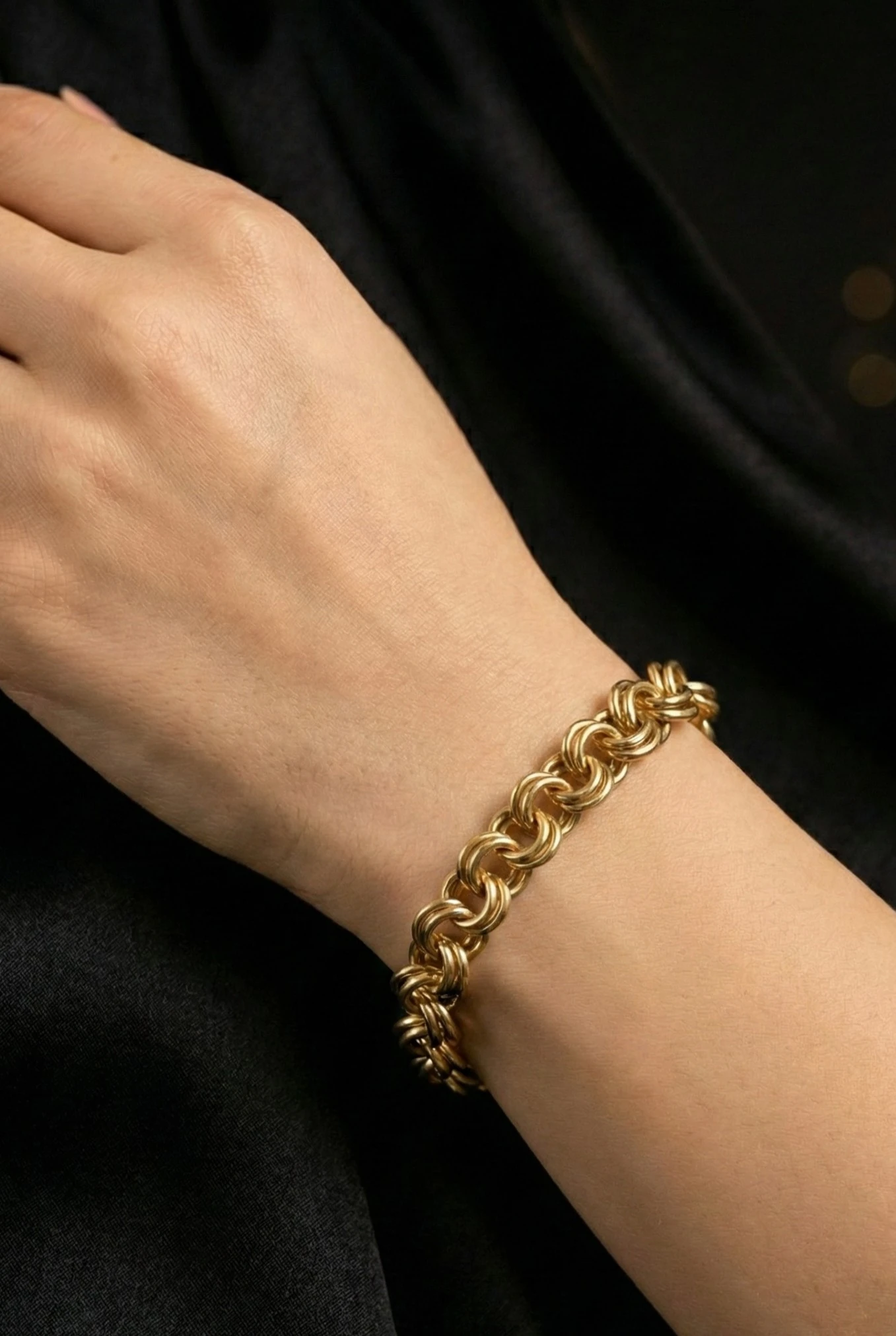 14 Ayar Altın Hallow Bileklik 13.26 gr | Şık & Dolgun Tasarım