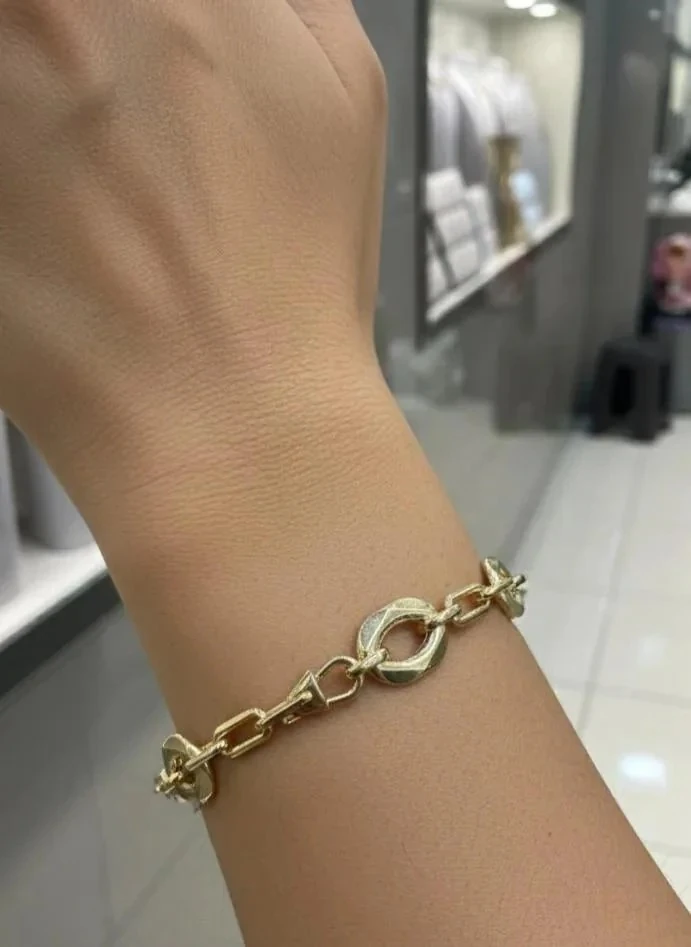 14 Ayar Altın Ataç Model Bileklik 5.93 gr | Modern Zincir Tasarım
